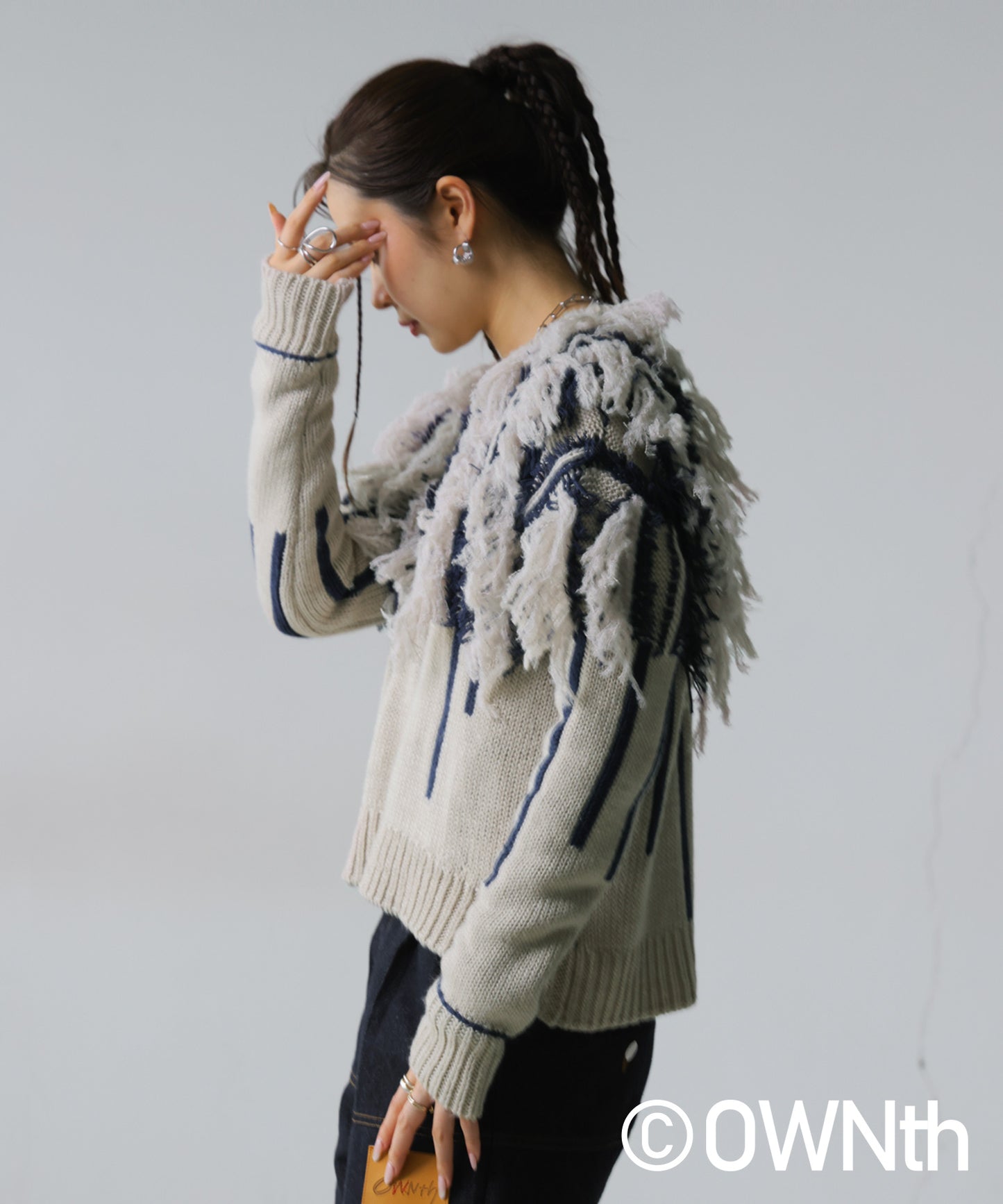 Fringe Knit Tops Ladies