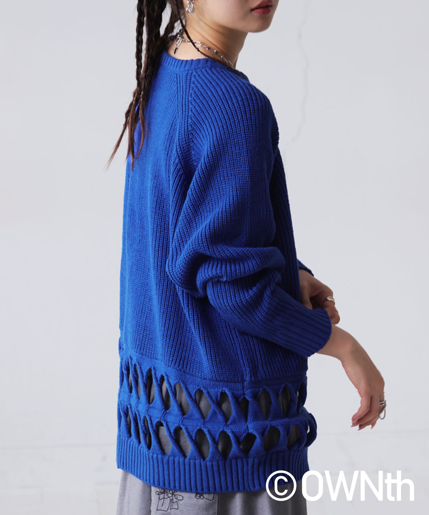 Twisted Hem Design Knit Tops Unisex