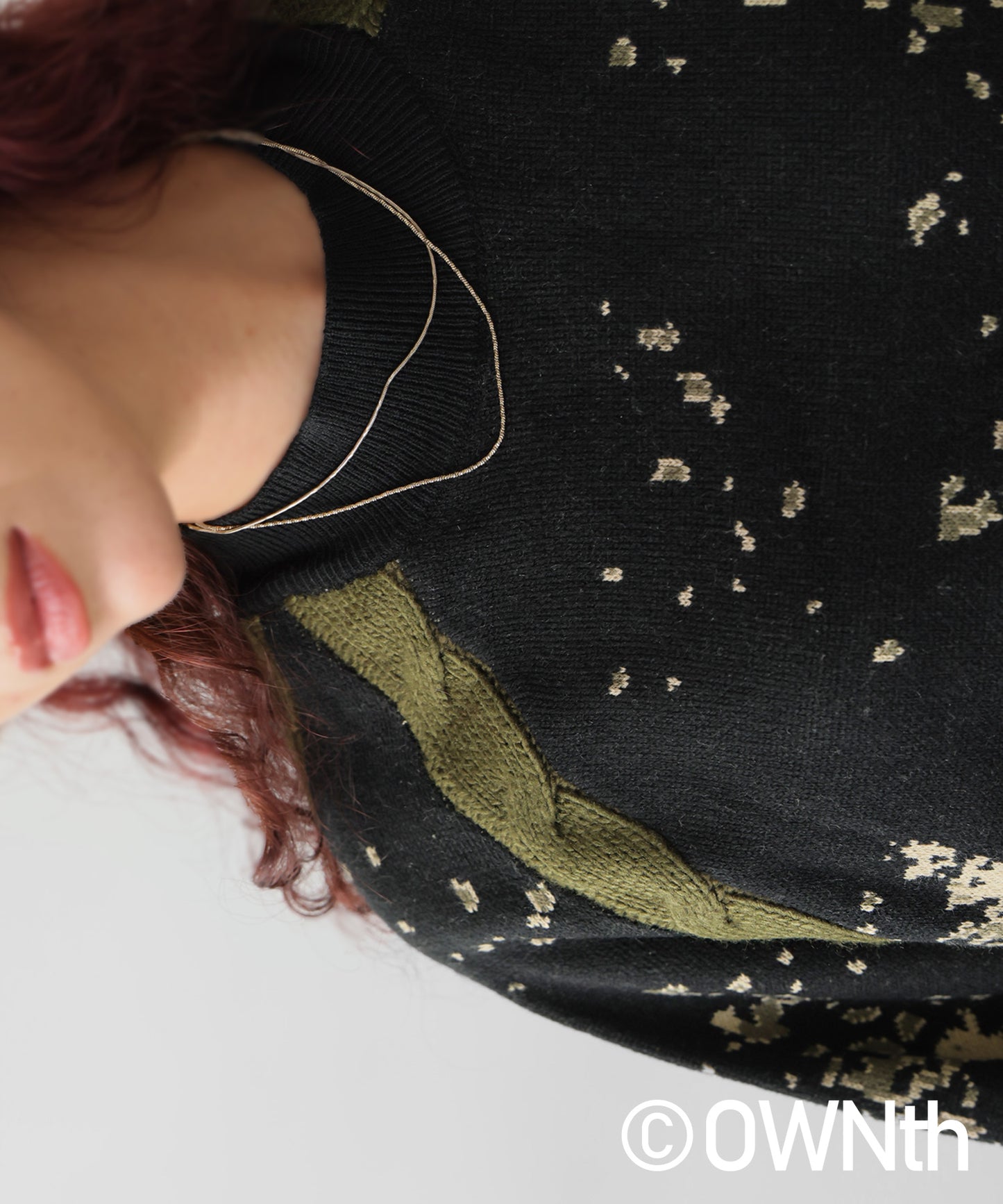 OWNth Dot Gradation Raglan Knit Ladies