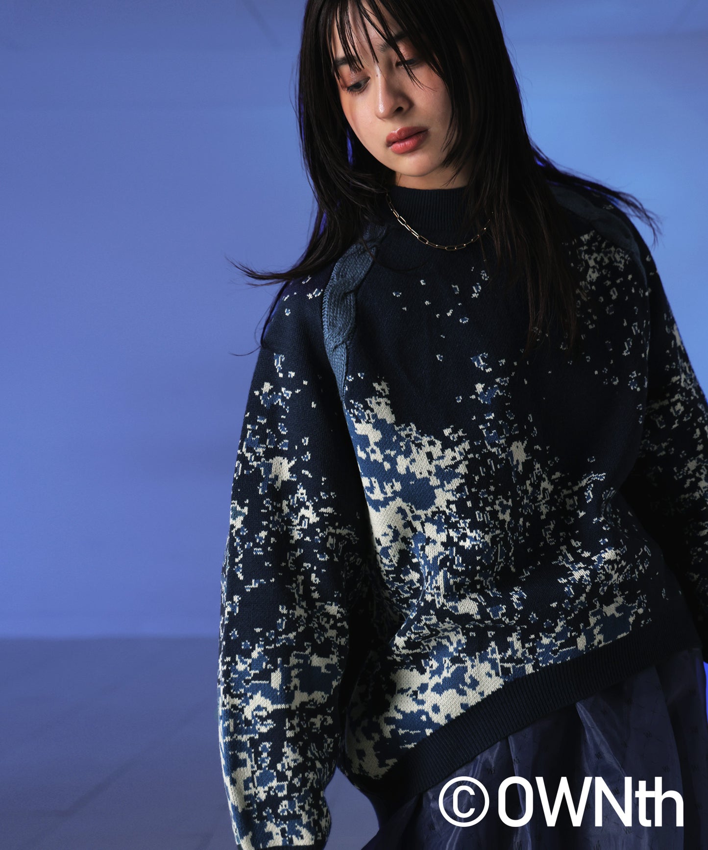 OWNth Dot Gradation Raglan Knit Ladies