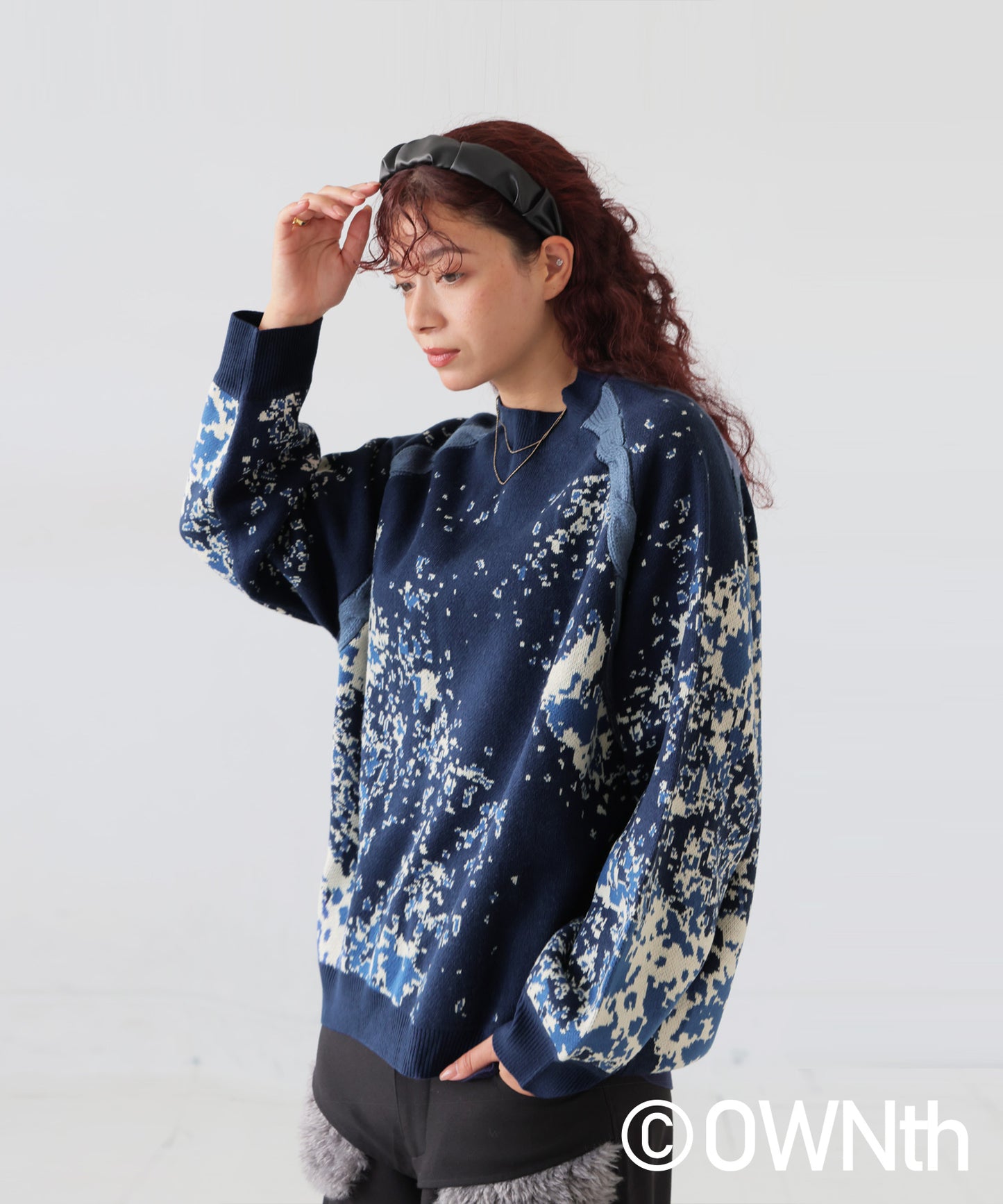 OWNth Dot Gradation Raglan Knit Ladies