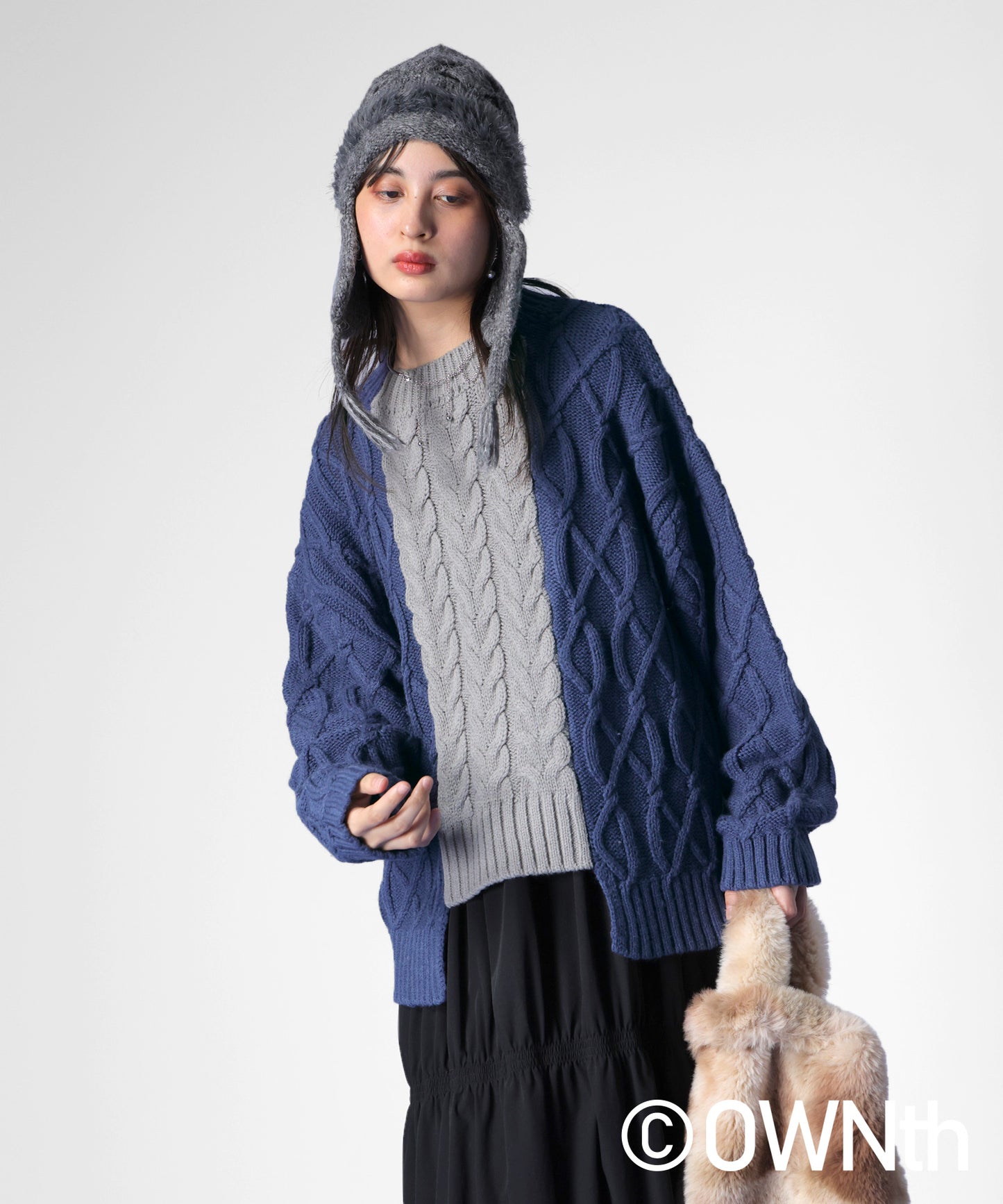 Cable Knitted Knit Ladies