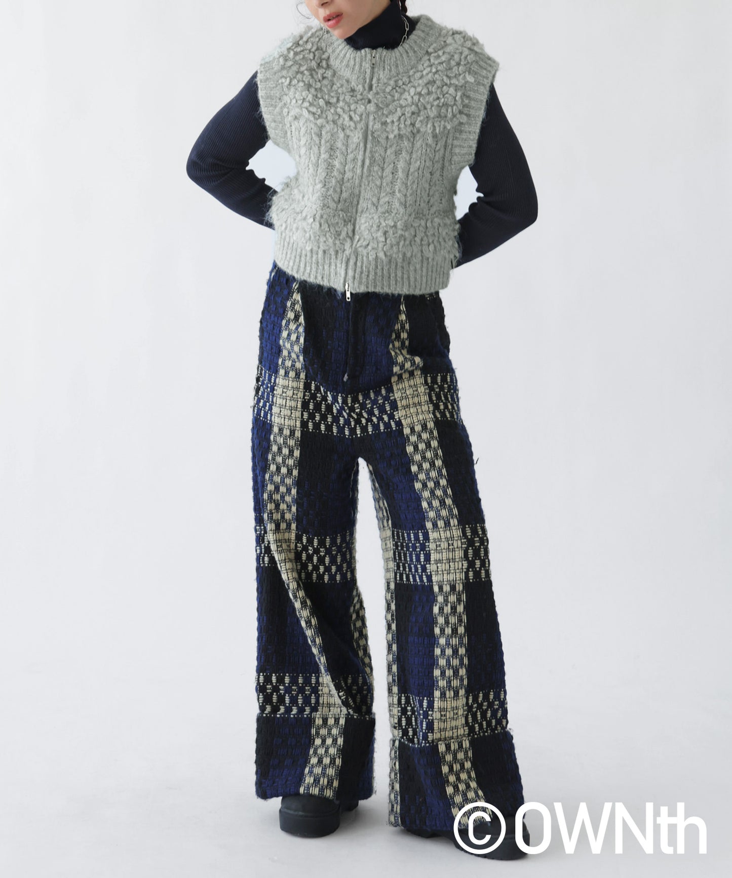 Loop Fringe Knit Vest Ladies