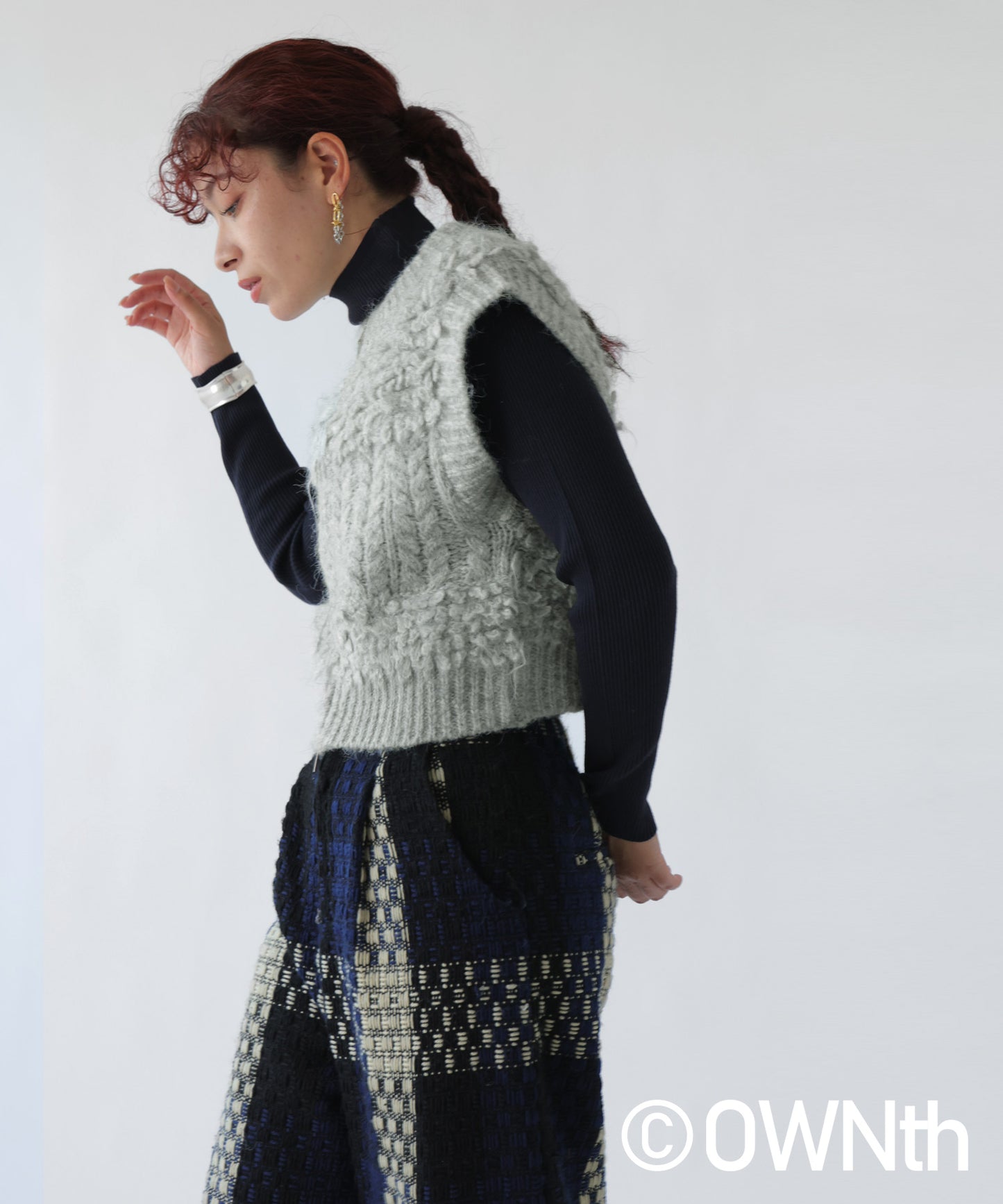 Loop Fringe Knit Vest Ladies