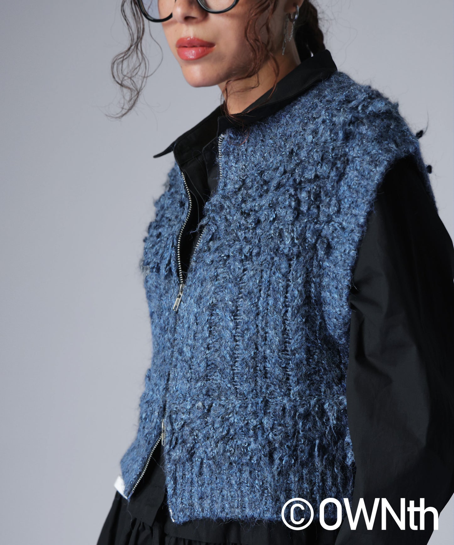 Loop Fringe Knit Vest Ladies