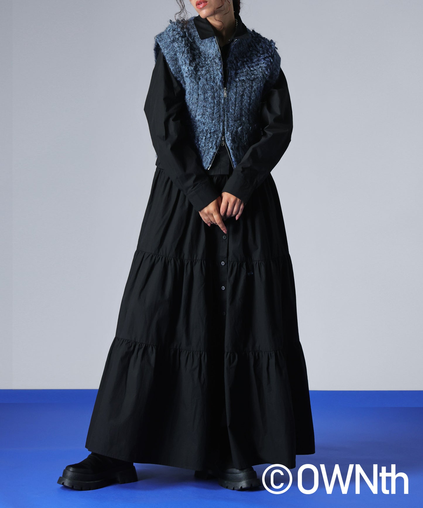 Loop Fringe Knit Vest Ladies