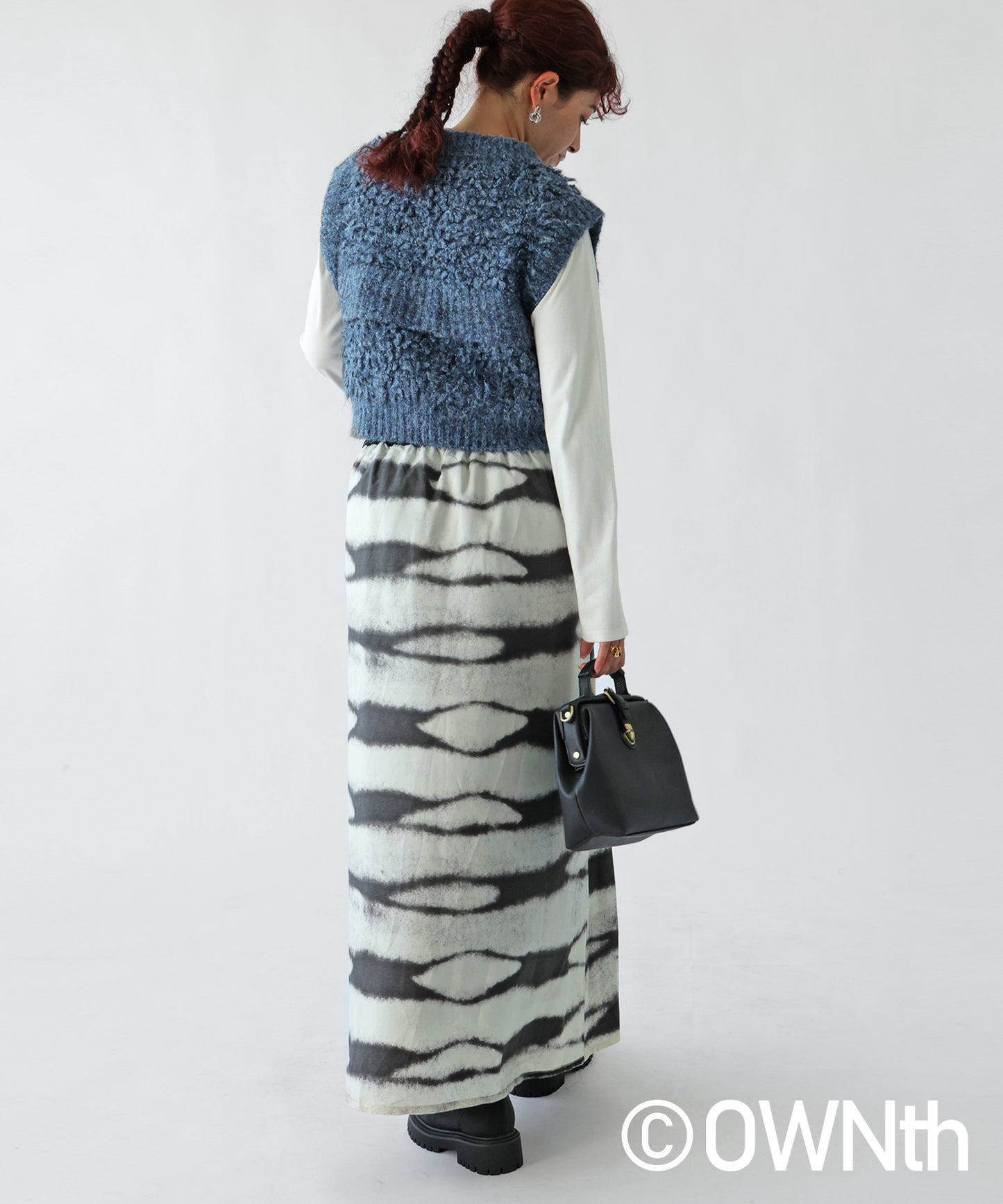 Loop Fringe Knit Vest Ladies