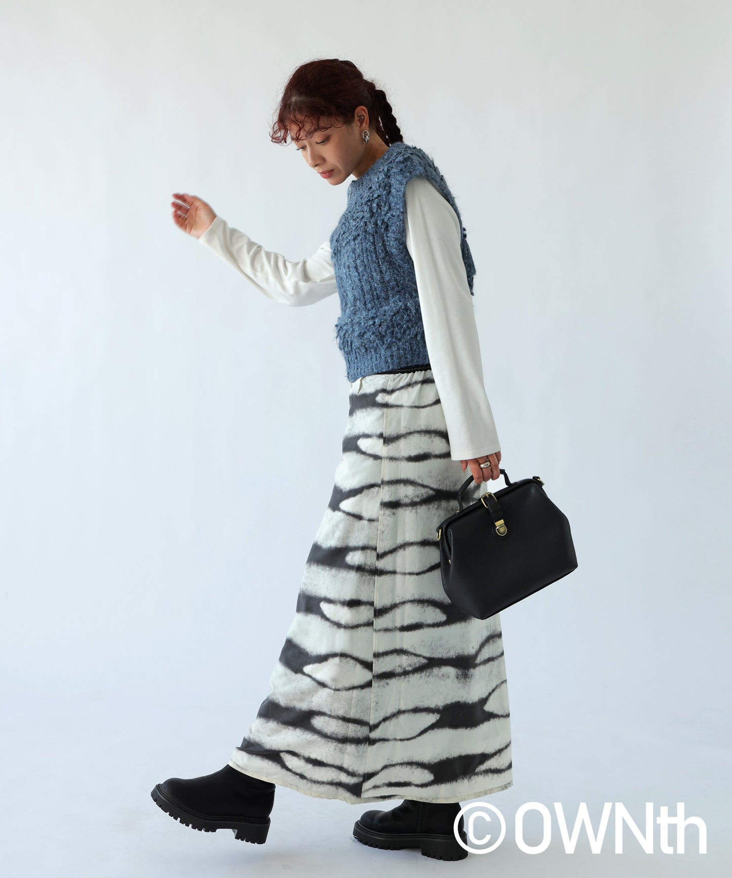 Loop Fringe Knit Vest Ladies