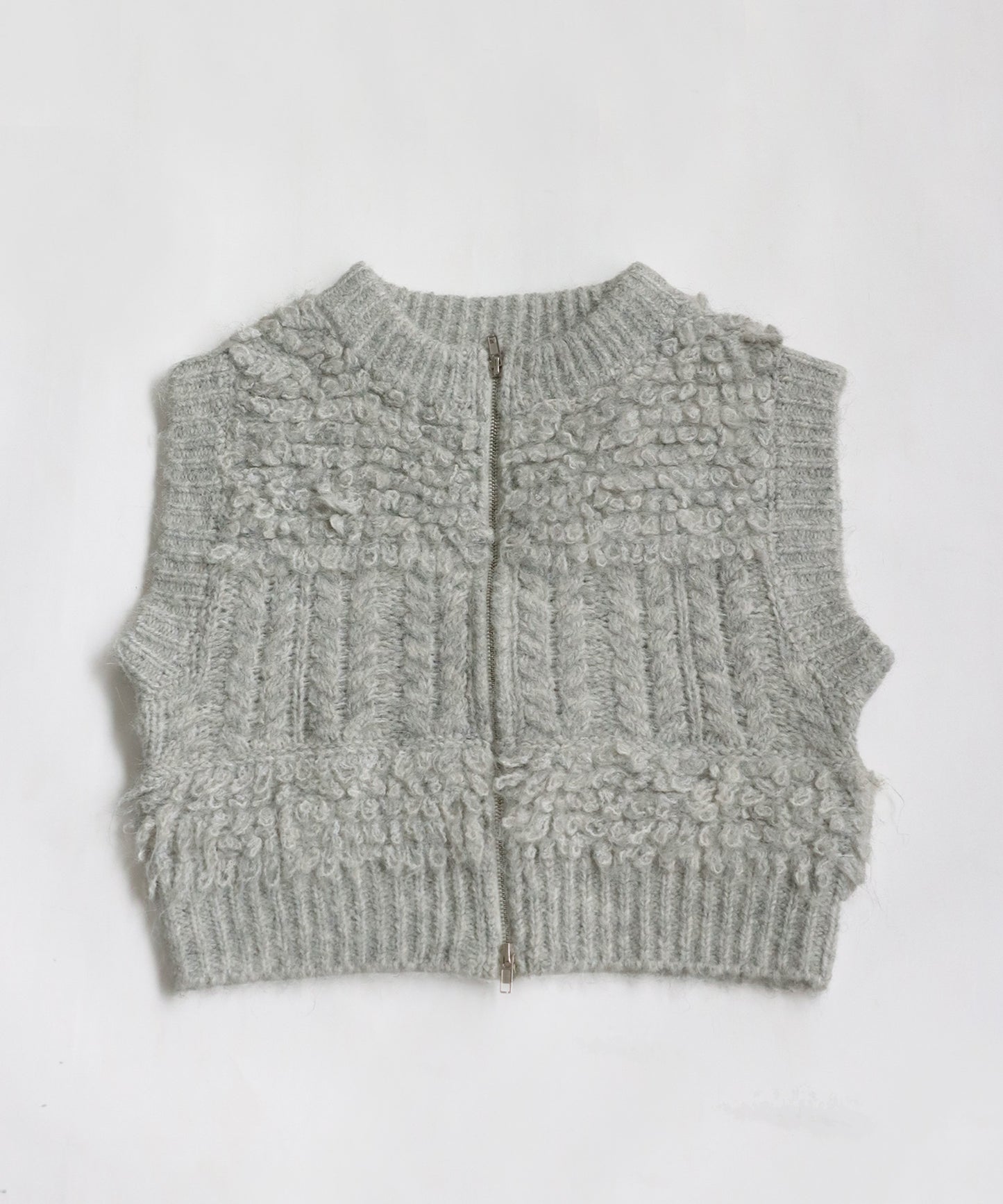 Loop Fringe Knit Vest Ladies