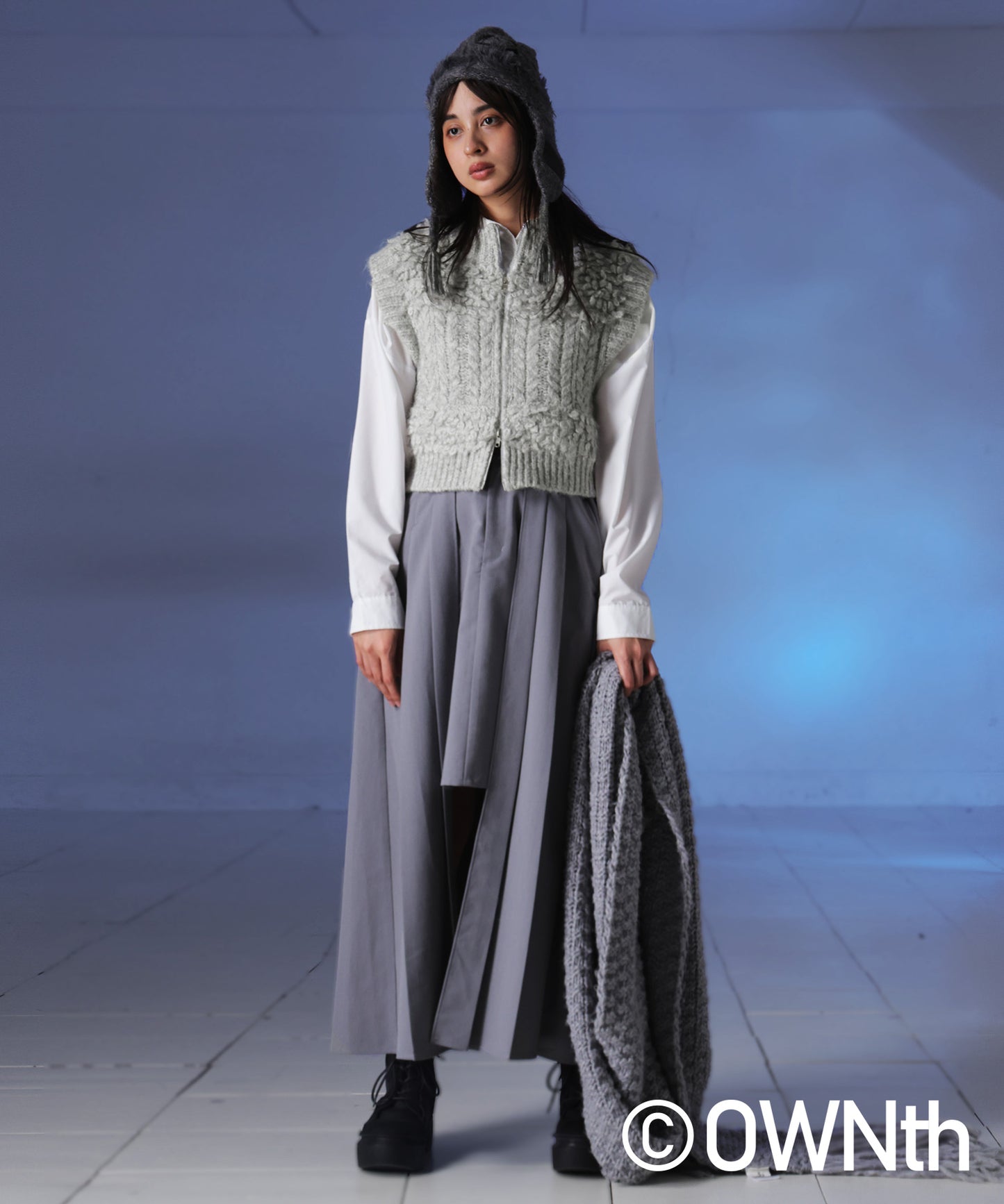 Loop Fringe Knit Vest Ladies