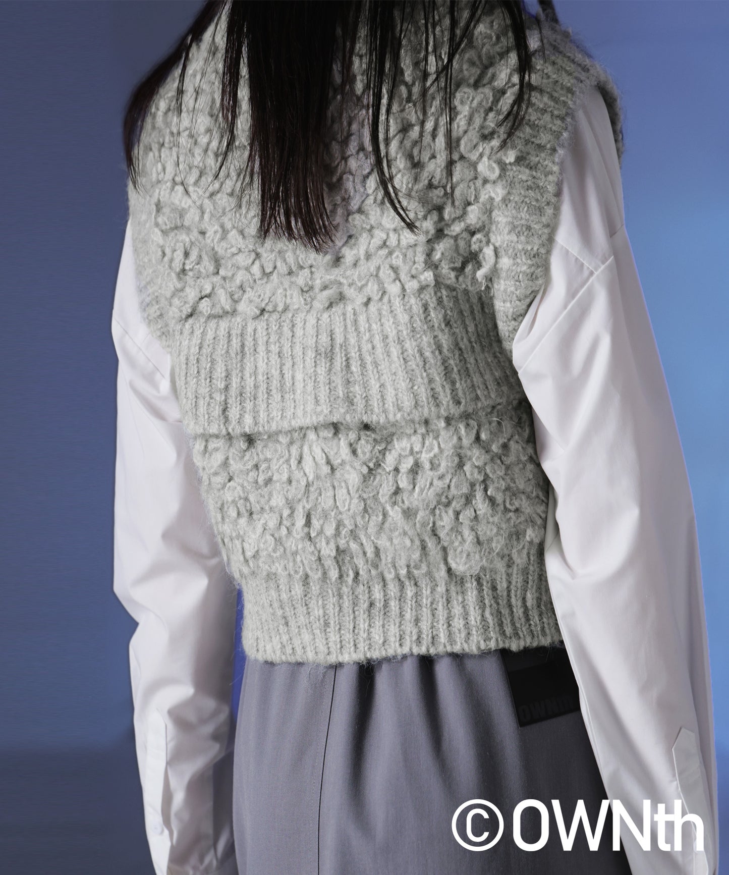 Loop Fringe Knit Vest Ladies