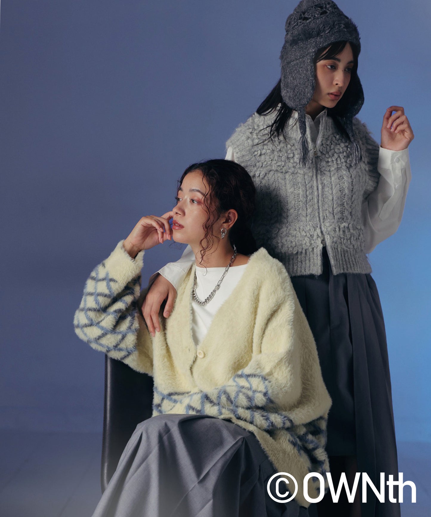 Loop Fringe Knit Vest Ladies