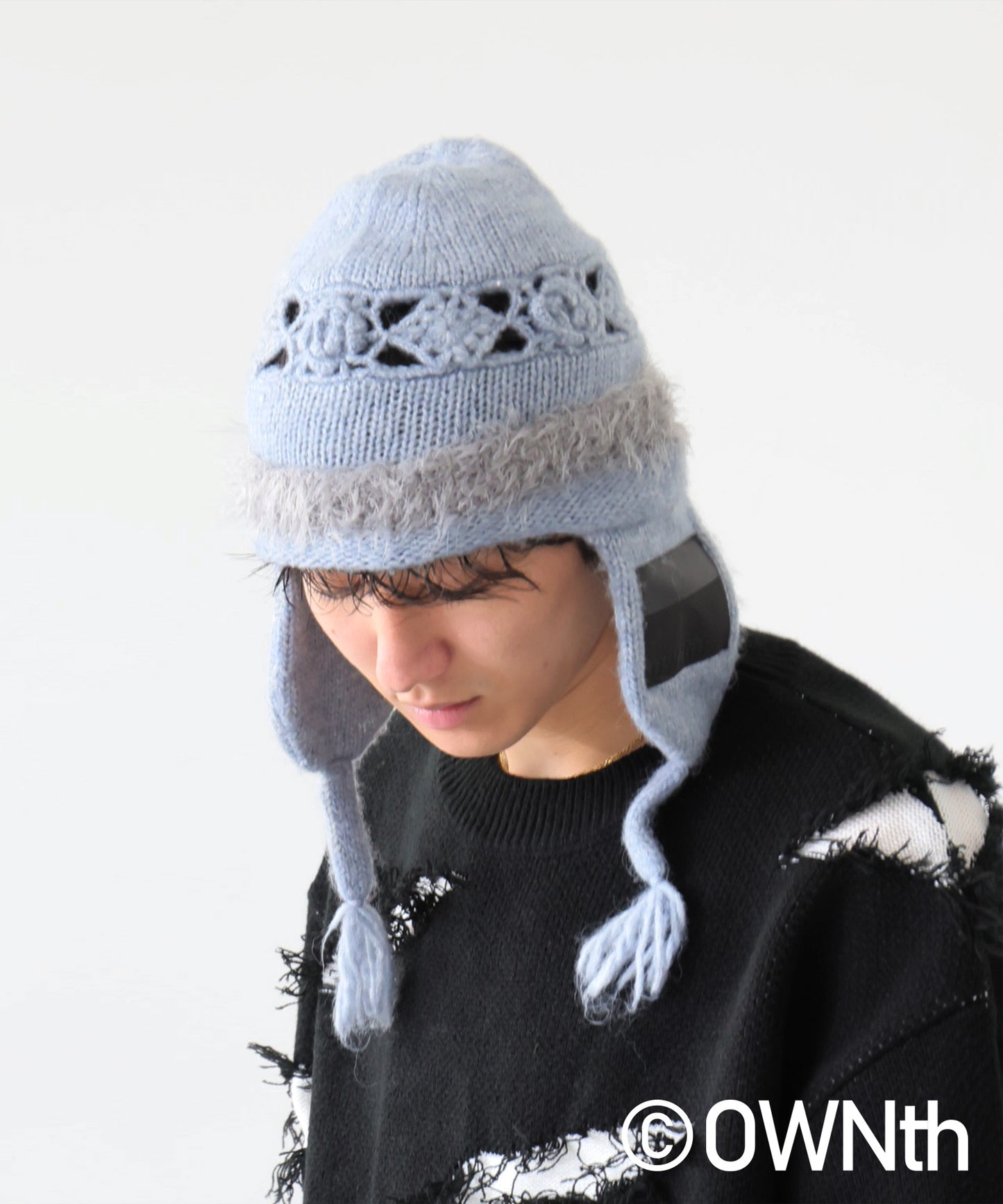 Knit Cap With Patch Unisex