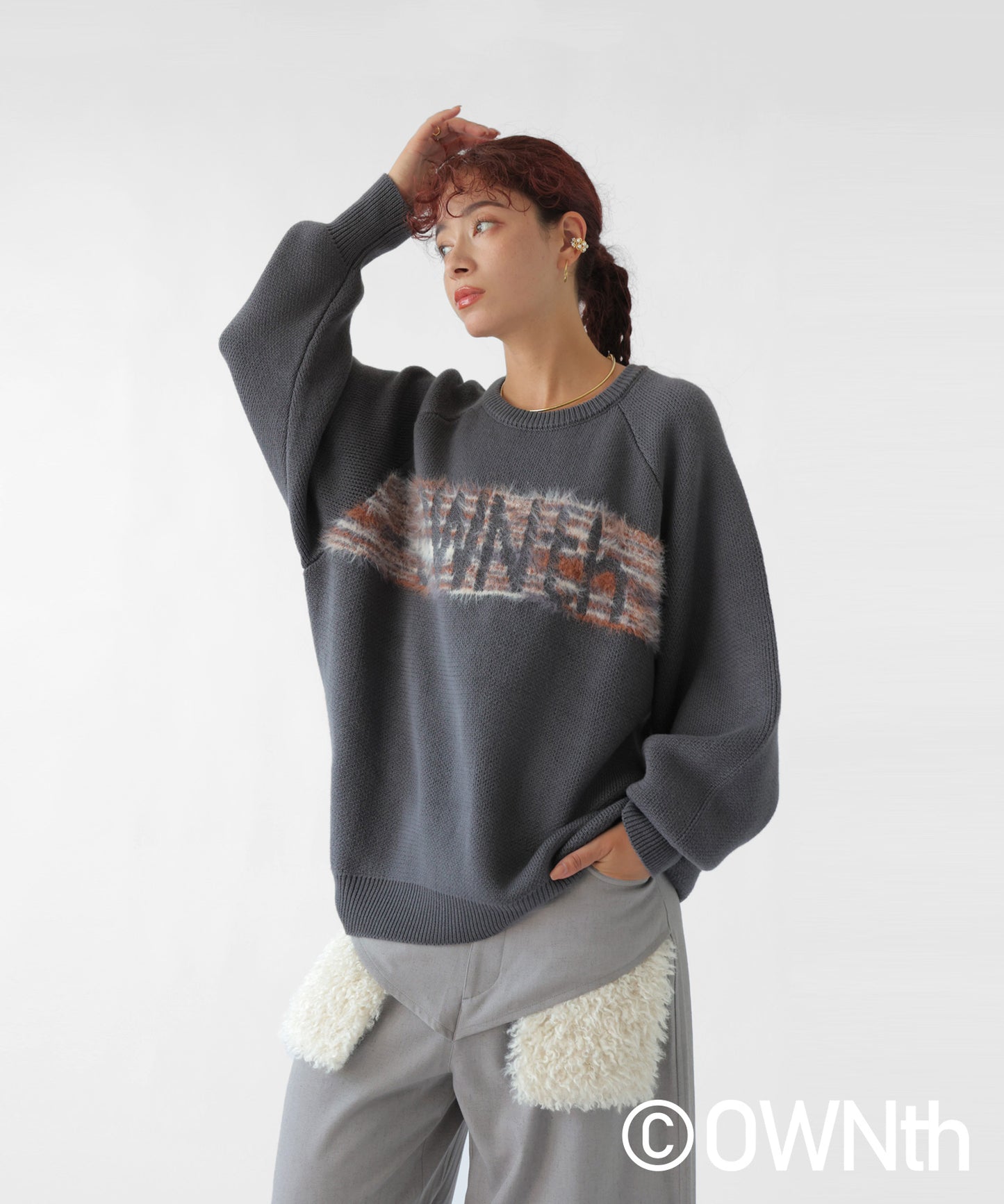 OWNth Logo Fur Knit Unisex