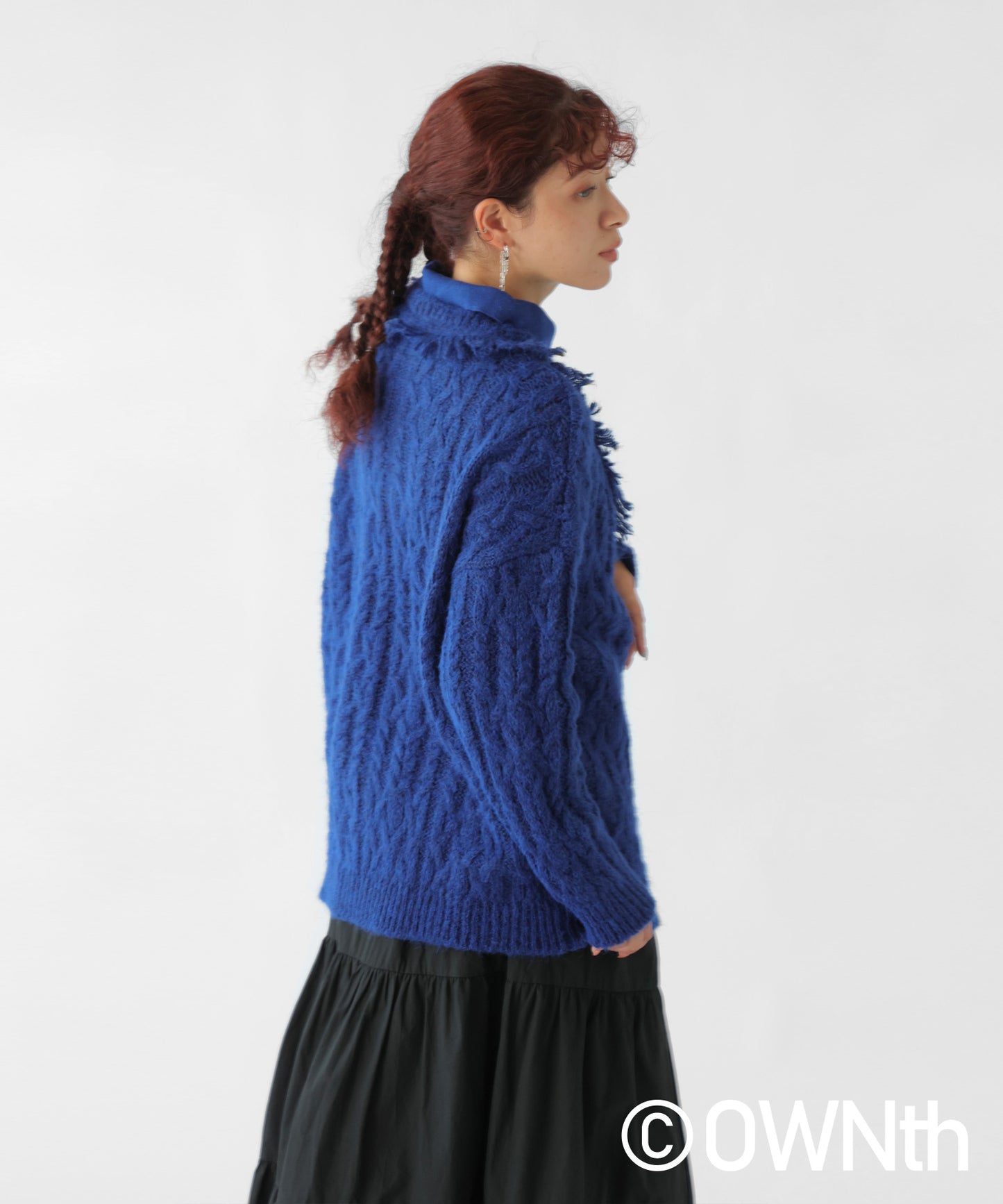 Layered Fringe Knit Shirt Unisex