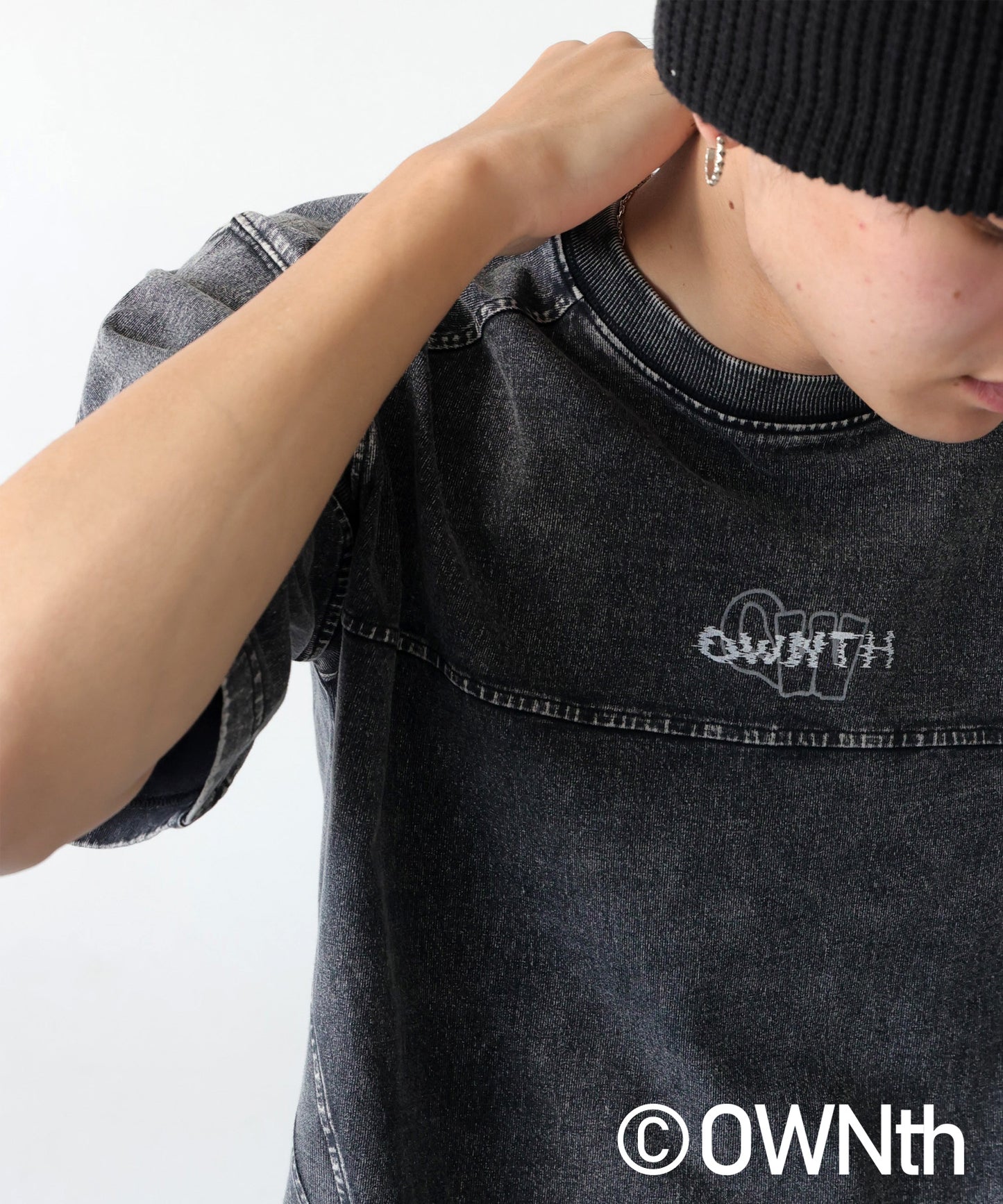 OWNth Unisex Rib Switching Design T-Shirt