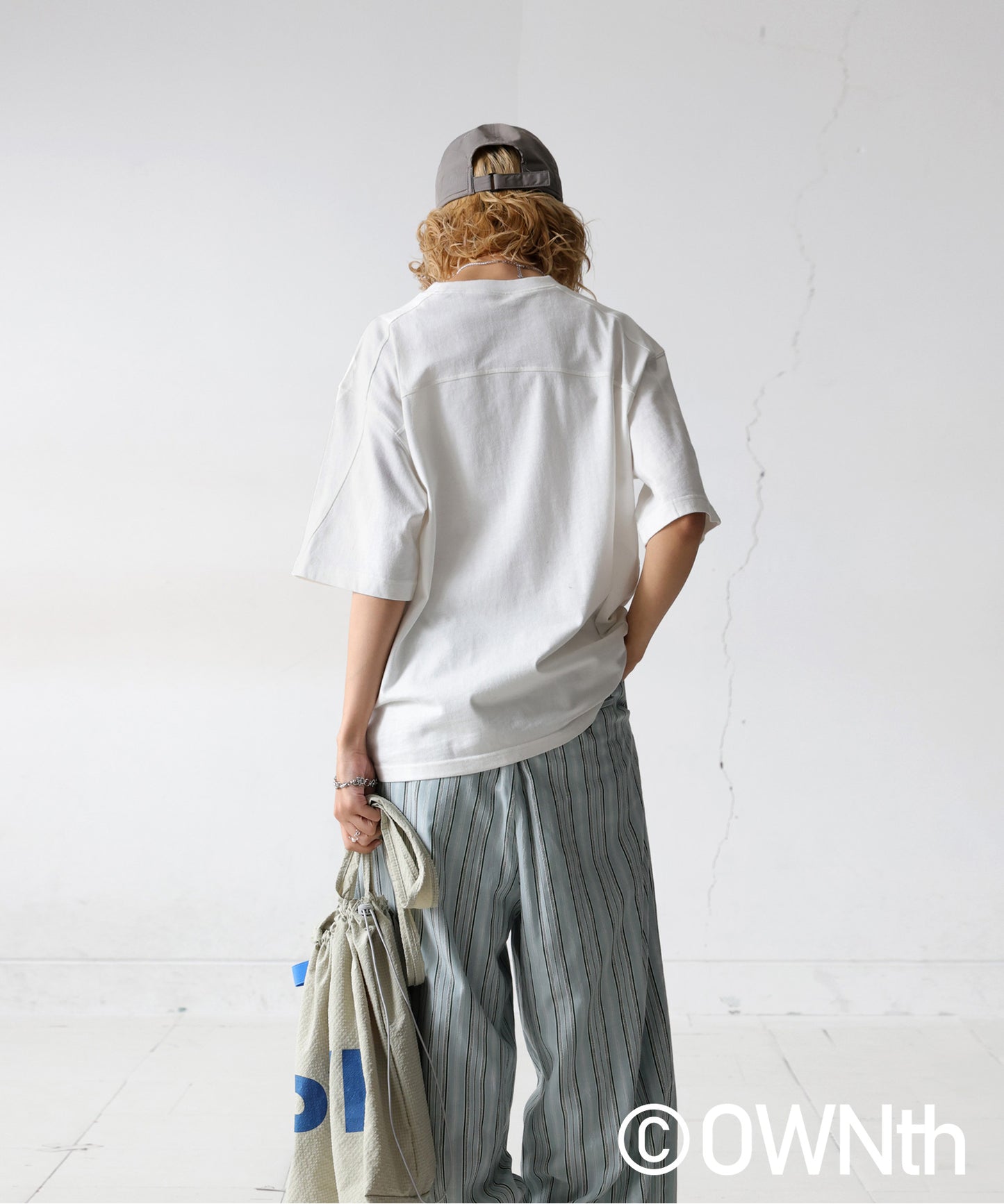 OWNth Unisex Rib Switching Design T-Shirt