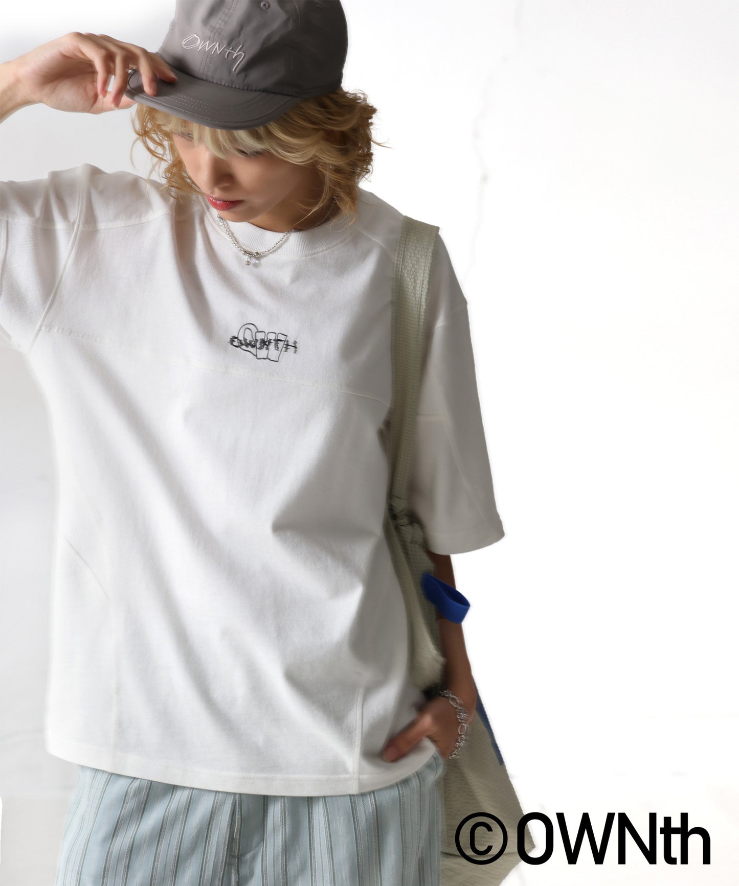 OWNth Unisex Rib Switching Design T-Shirt