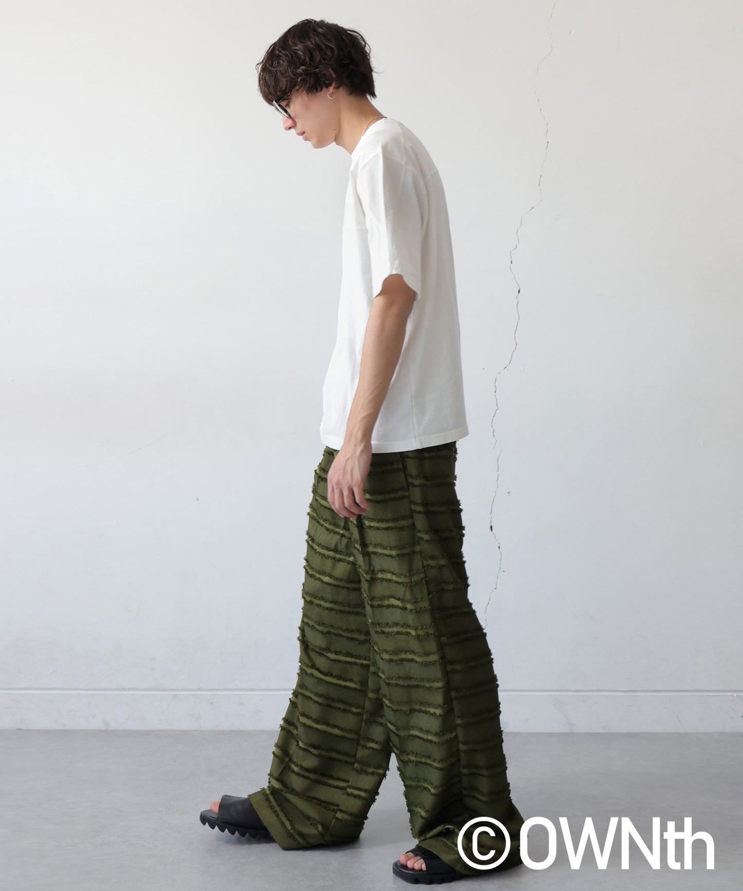 OWNth Unisex Rib Switching Design T-Shirt