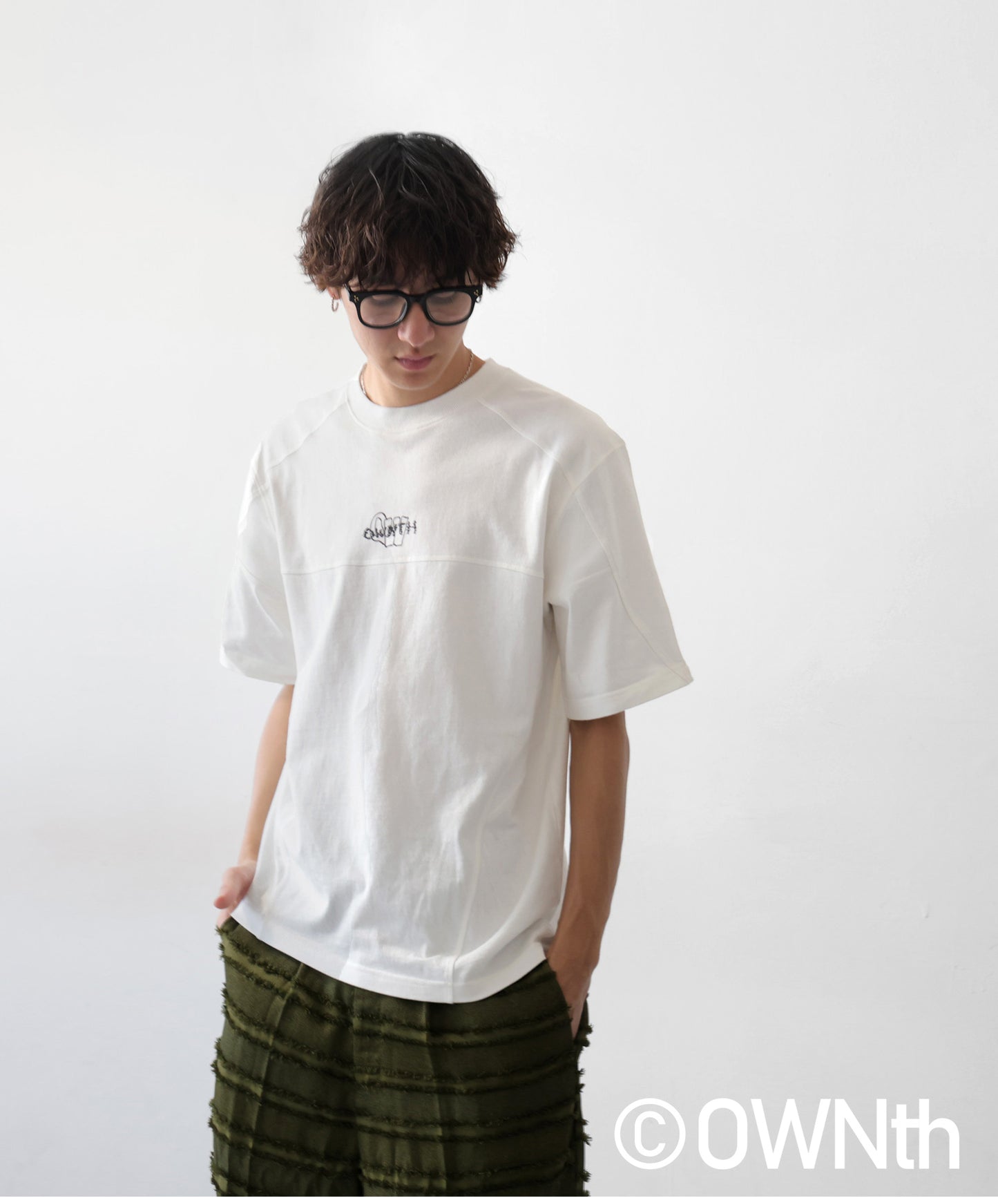 OWNth Unisex Rib Switching Design T-Shirt