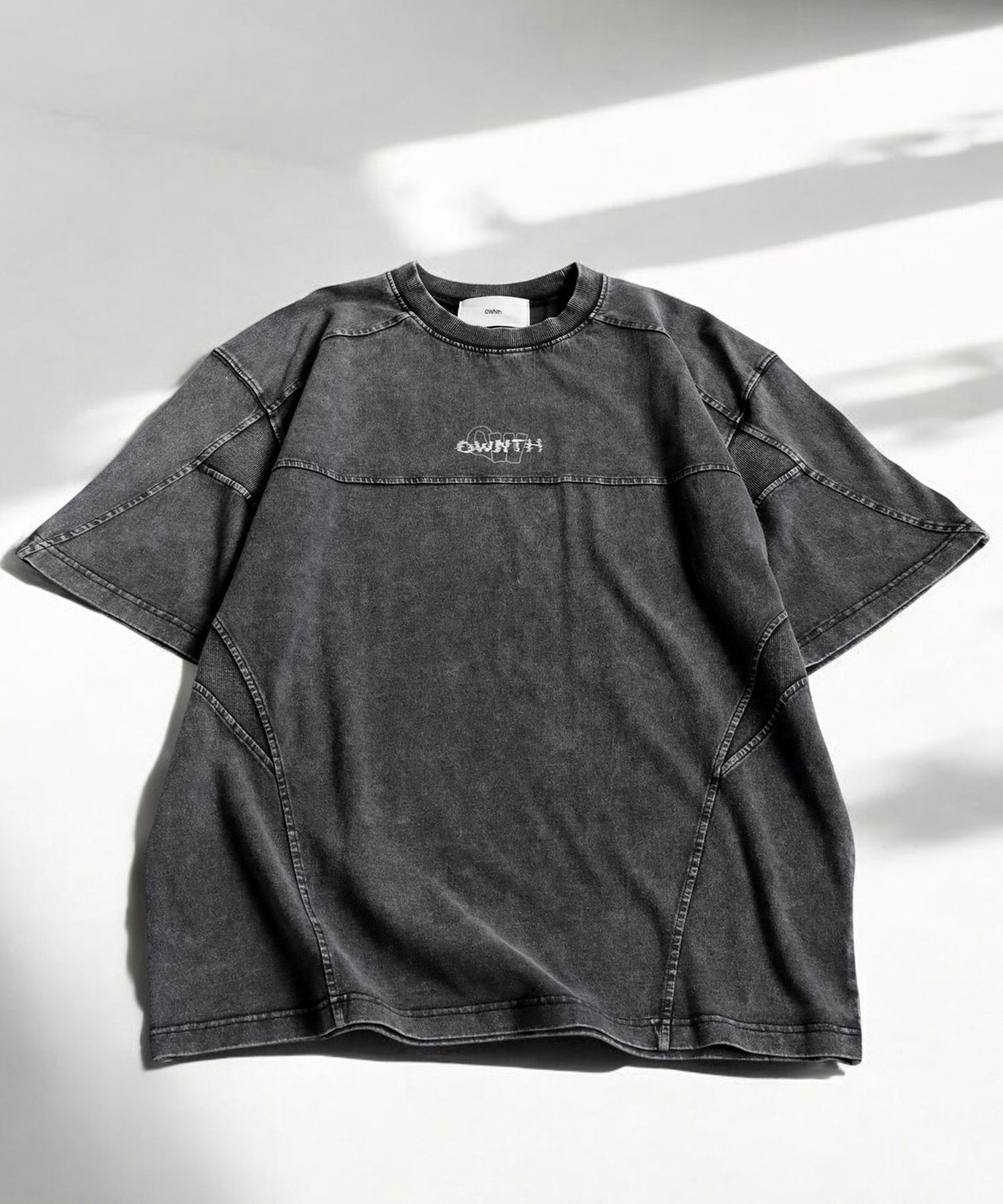 OWNth Unisex Rib Switching Design T-Shirt