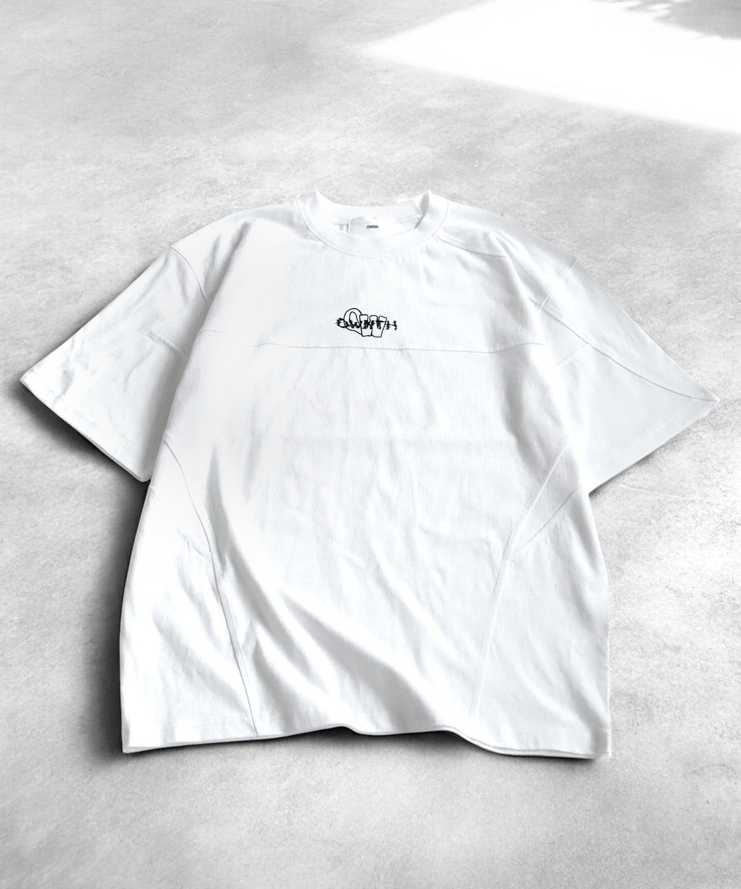 OWNth Unisex Rib Switching Design T-Shirt