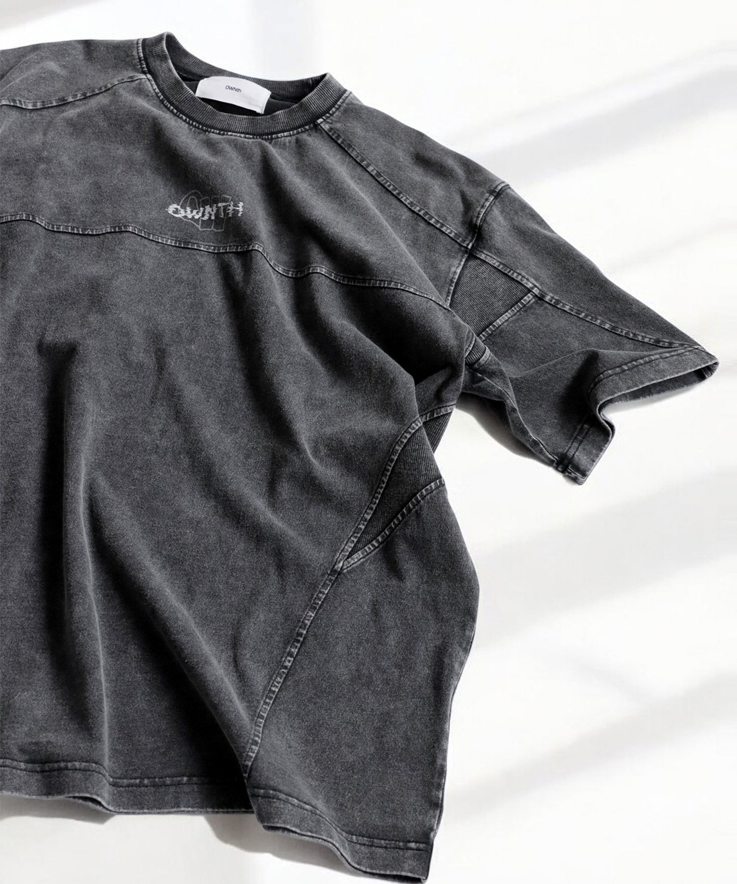 OWNth Unisex Rib Switching Design T-Shirt