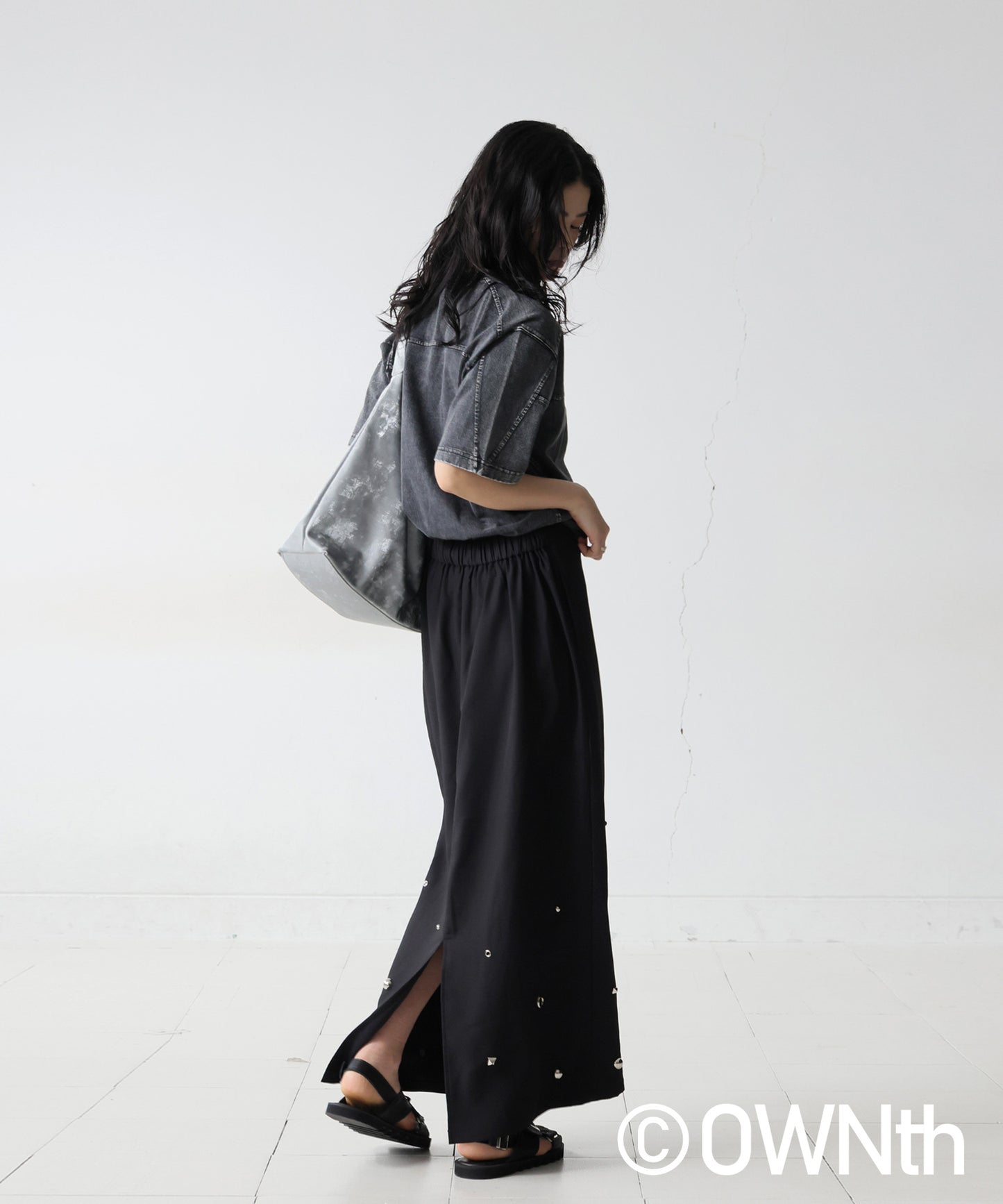 OWNth Unisex Rib Switching Design T-Shirt