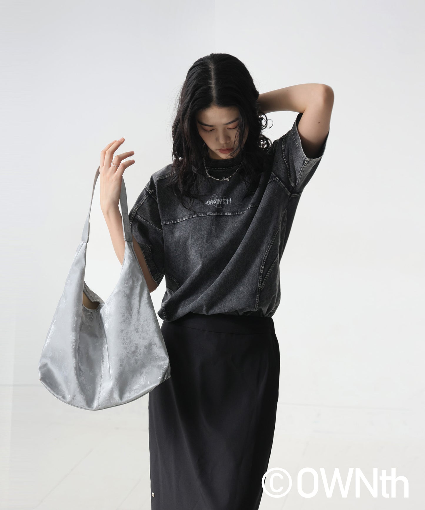 OWNth Unisex Rib Switching Design T-Shirt