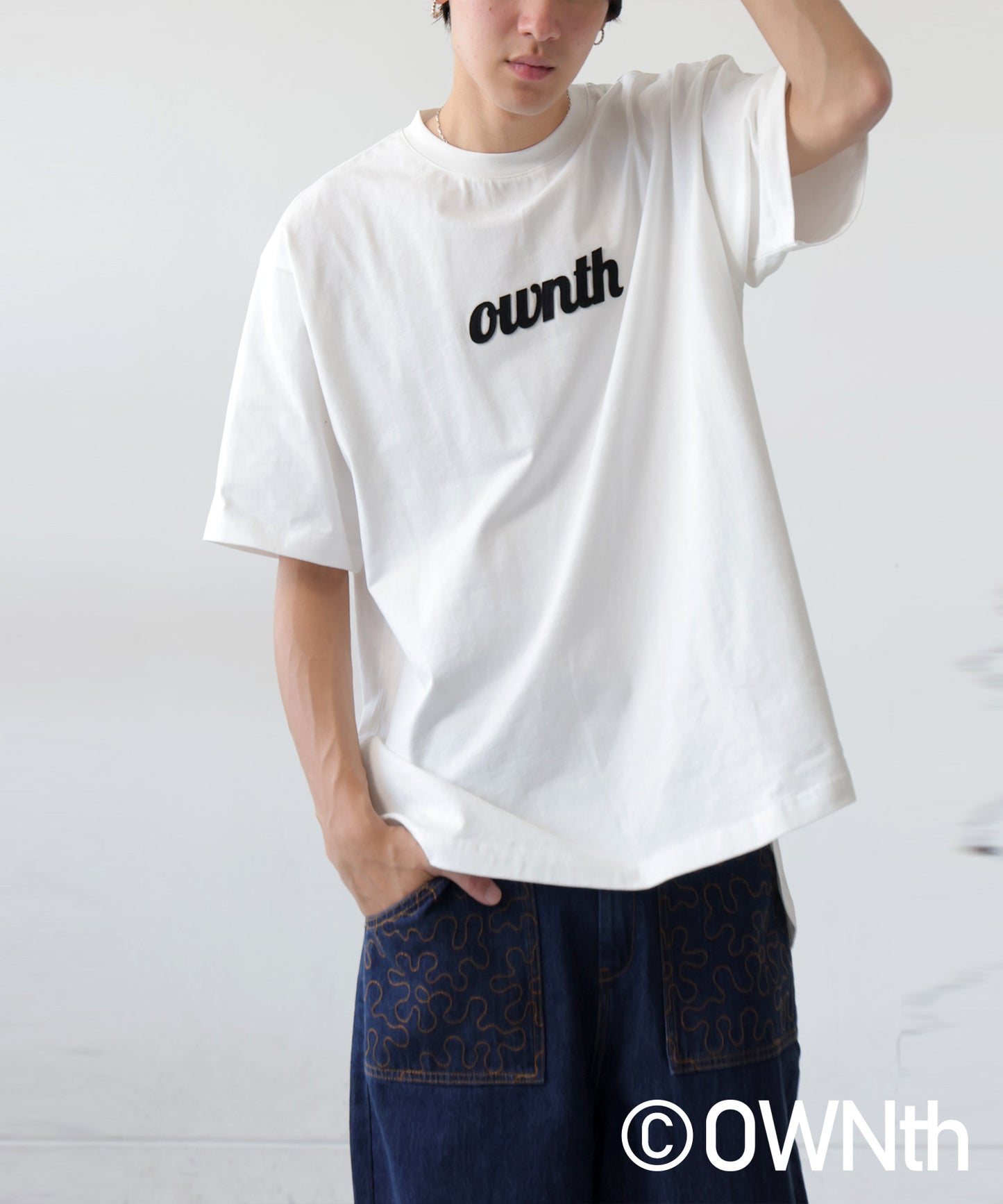 OWNth Ladies Felt Logo Embroidered T-Shirt