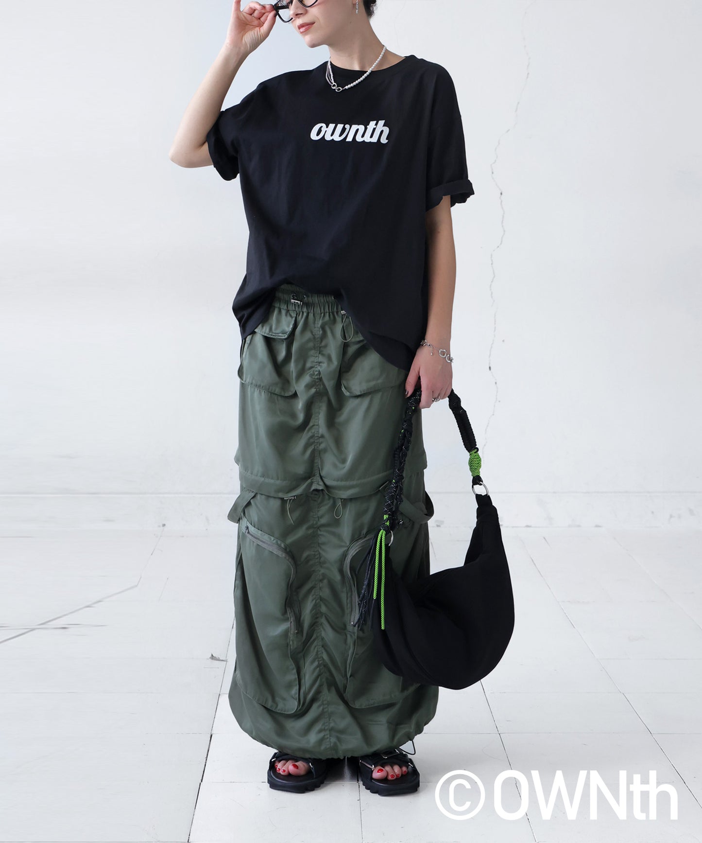 OWNth Ladies Felt Logo Embroidered T-Shirt