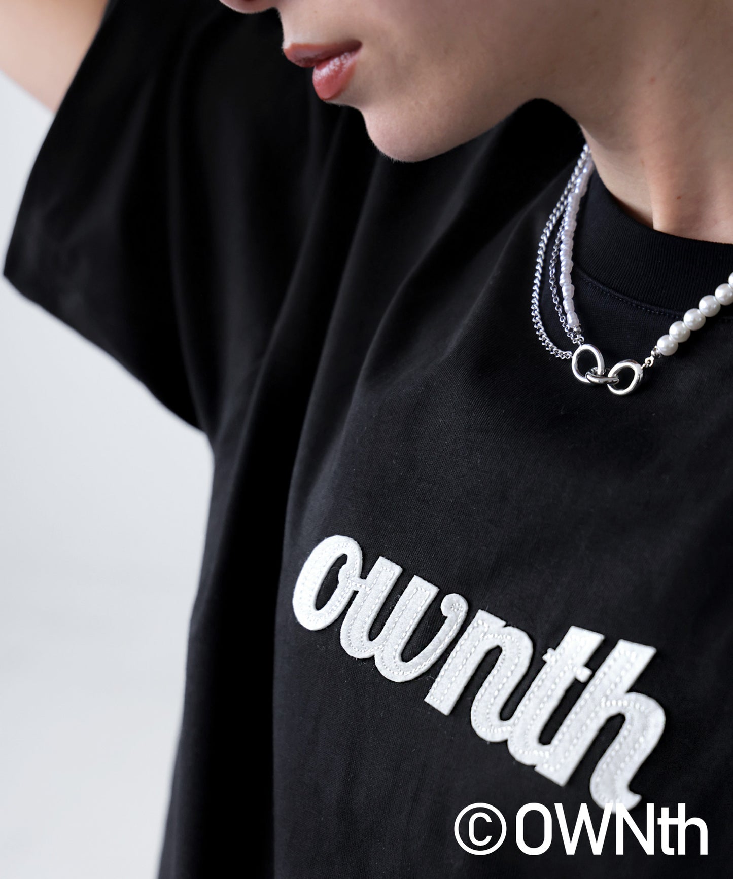 OWNth Ladies Felt Logo Embroidered T-Shirt