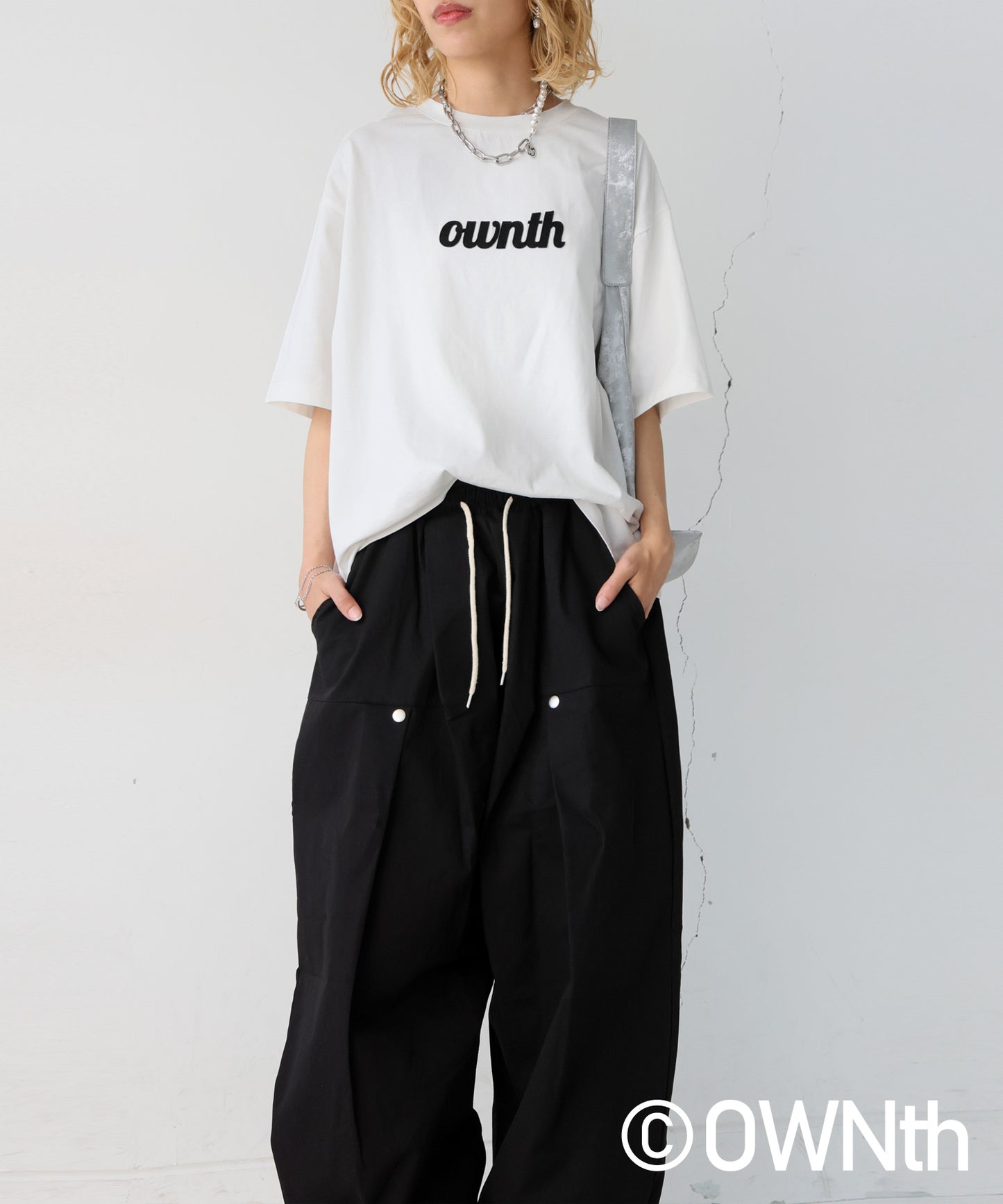 OWNth Ladies Felt Logo Embroidered T-Shirt