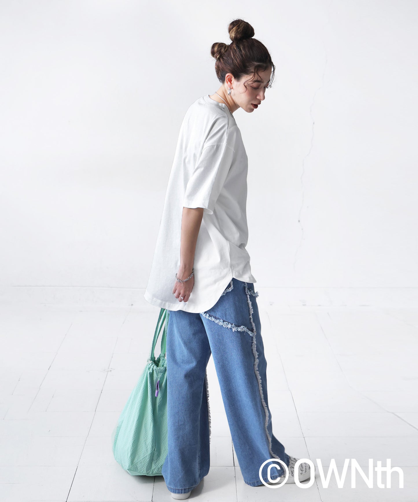 OWNth Ladies Felt Logo Embroidered T-Shirt