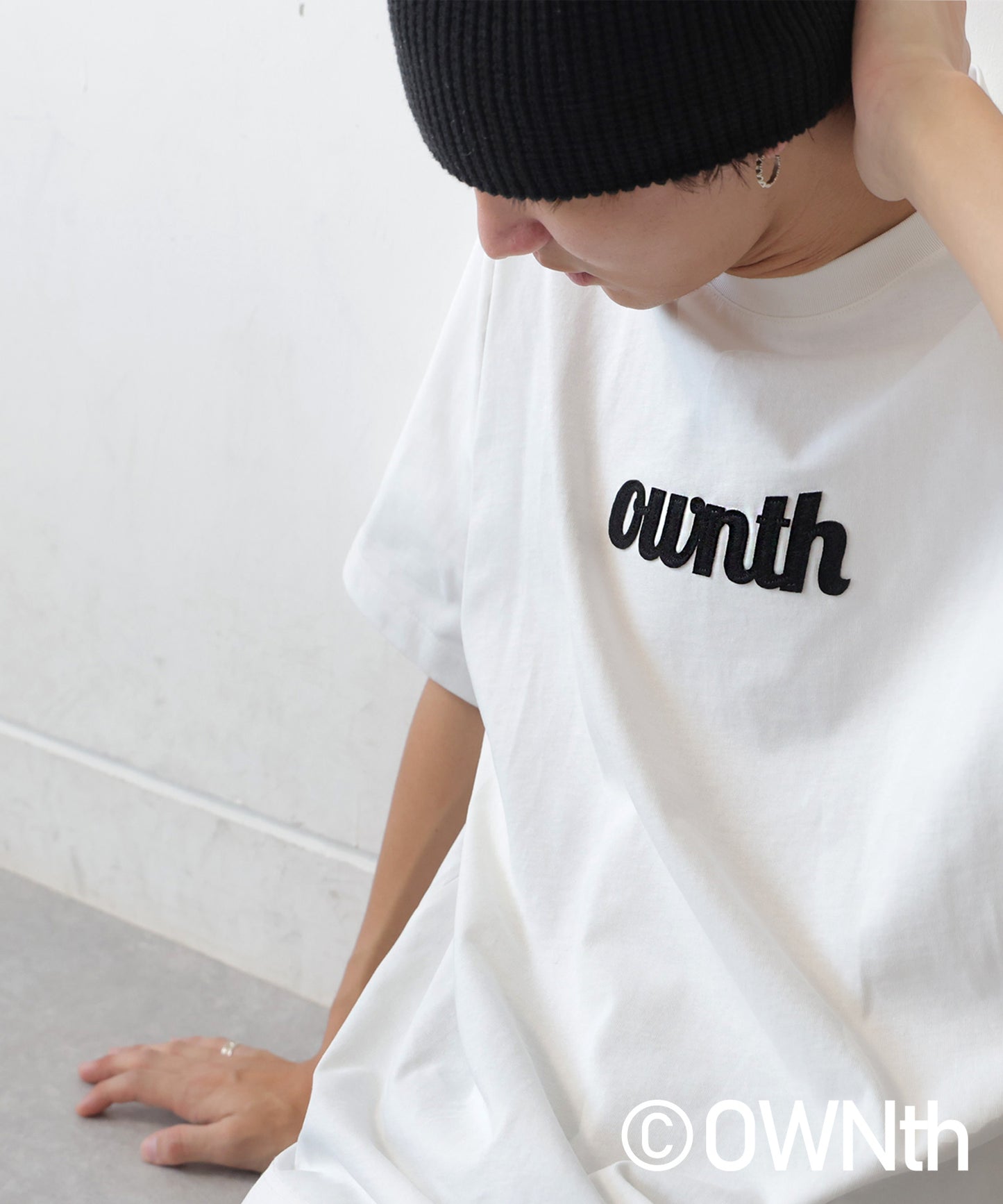 OWNth Ladies Felt Logo Embroidered T-Shirt
