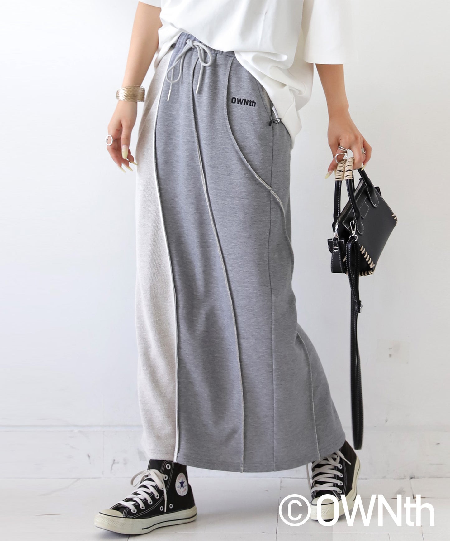 OWNth Ladies Fleece Linking Design Skirt