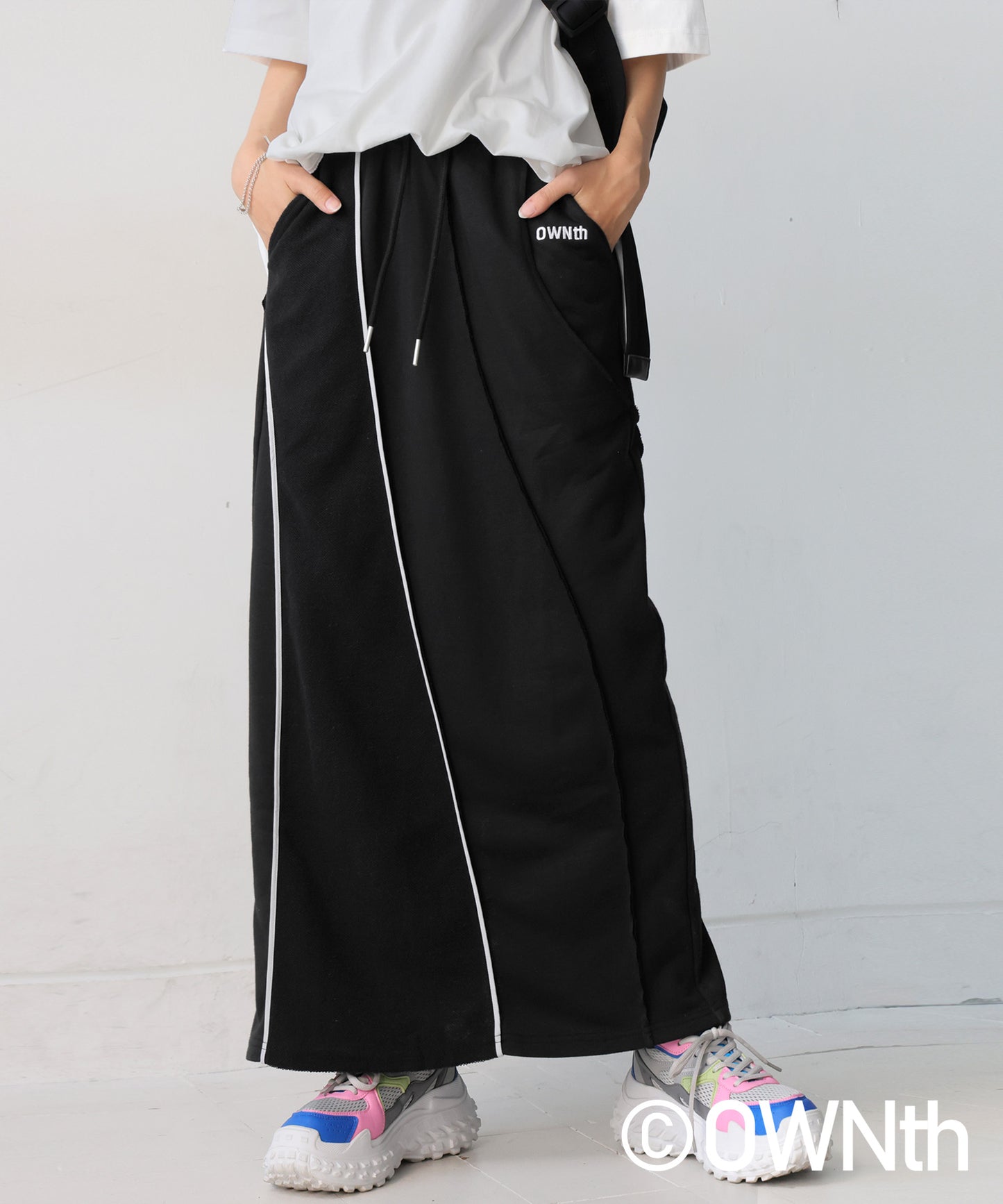 OWNth Ladies Fleece Linking Design Skirt