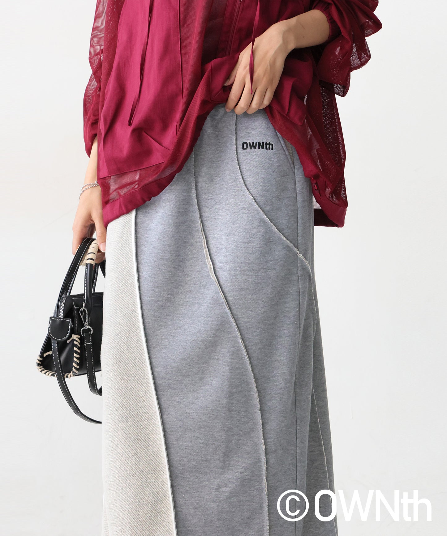 OWNth Ladies Fleece Linking Design Skirt
