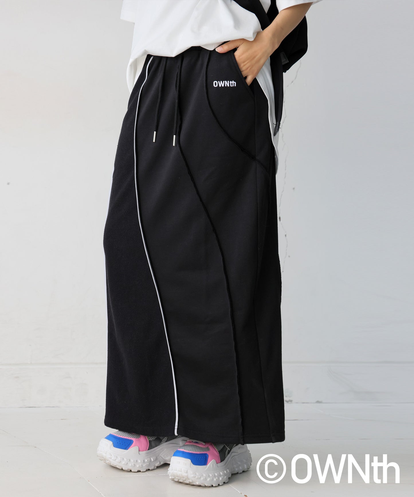 OWNth Ladies Fleece Linking Design Skirt