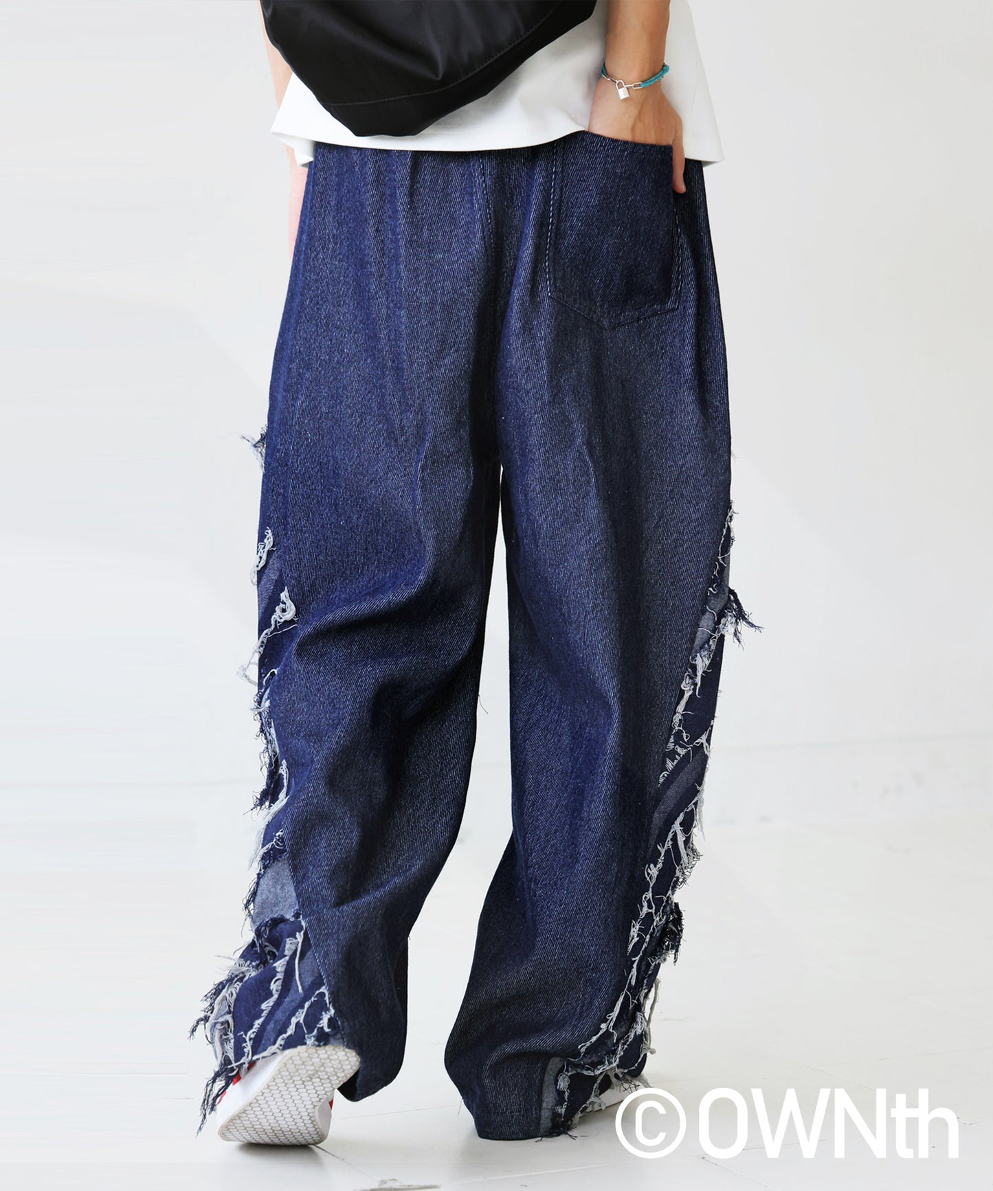 OWNth Denim Pants With Contrasting Designs Unisex