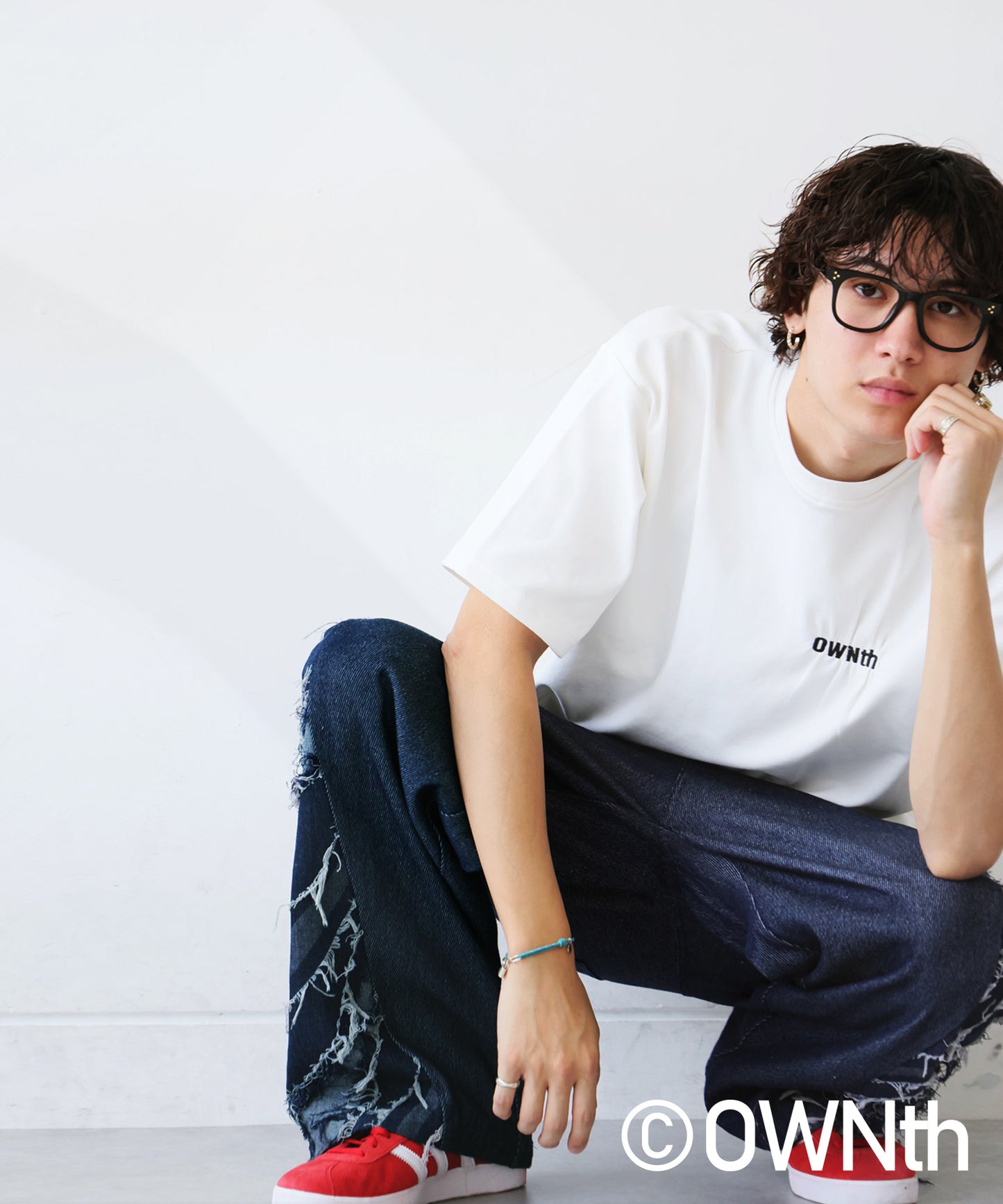 OWNth Denim Pants With Contrasting Designs Unisex