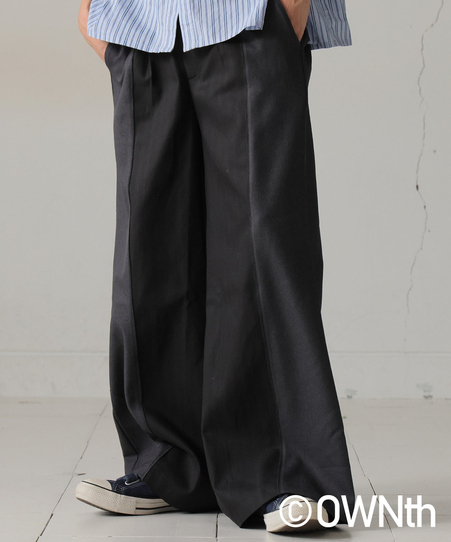 OWNth Mixed Material Design Pants Unisex