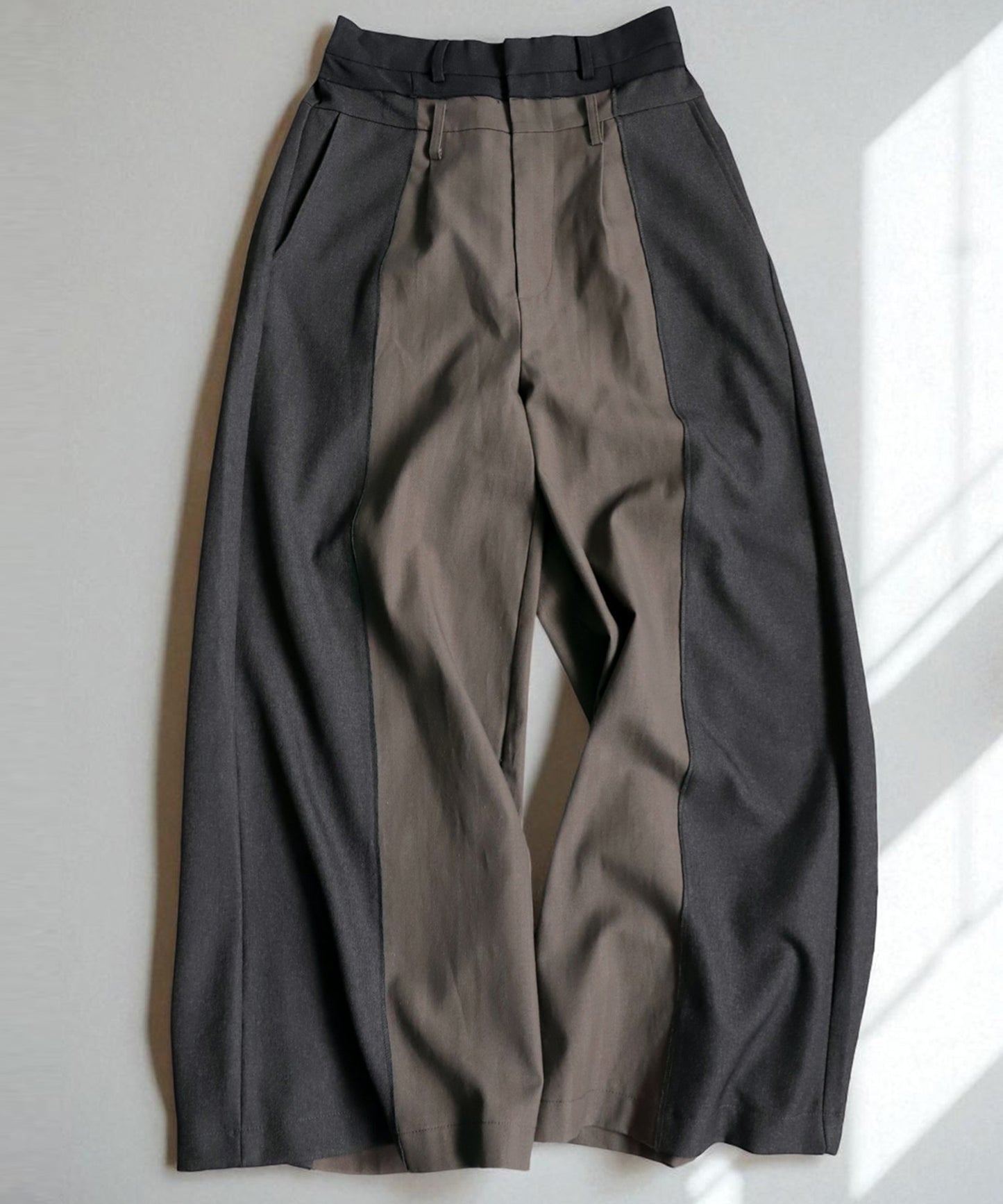 OWNth Mixed Material Design Pants Unisex