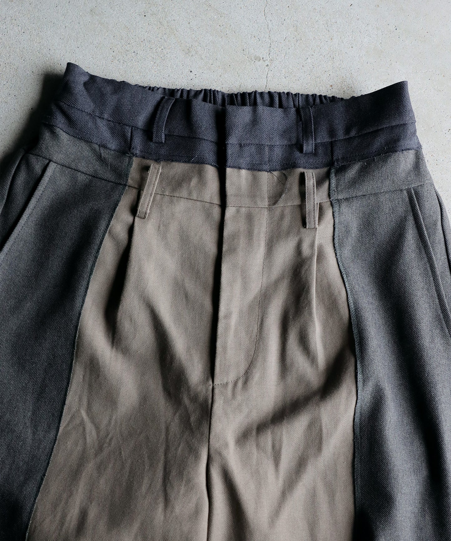 OWNth Mixed Material Design Pants Unisex