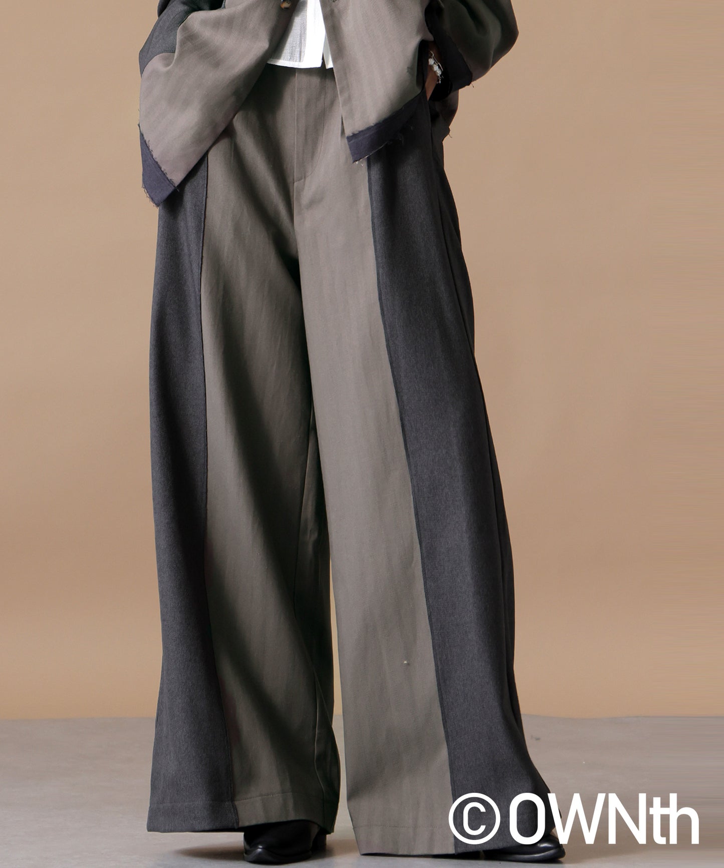 OWNth Mixed Material Design Pants Unisex