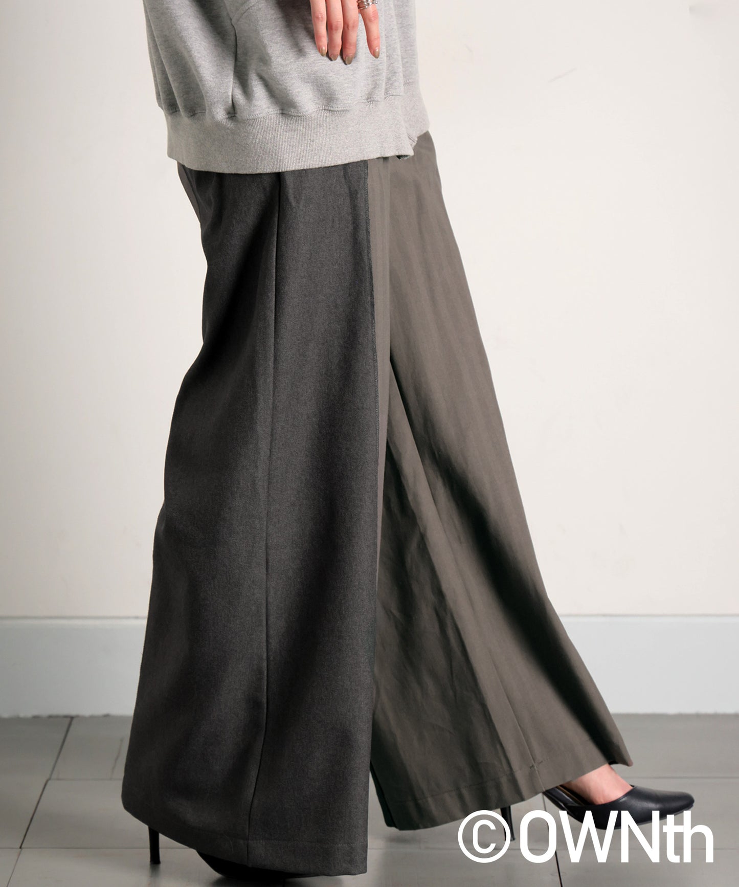OWNth Mixed Material Design Pants Unisex