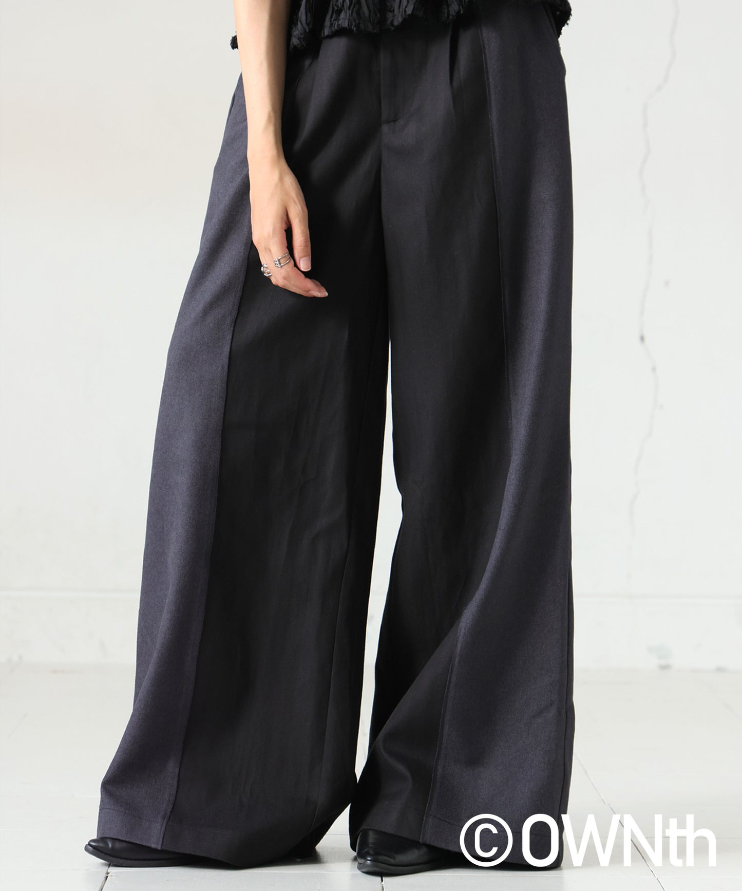 OWNth Mixed Material Design Pants Unisex