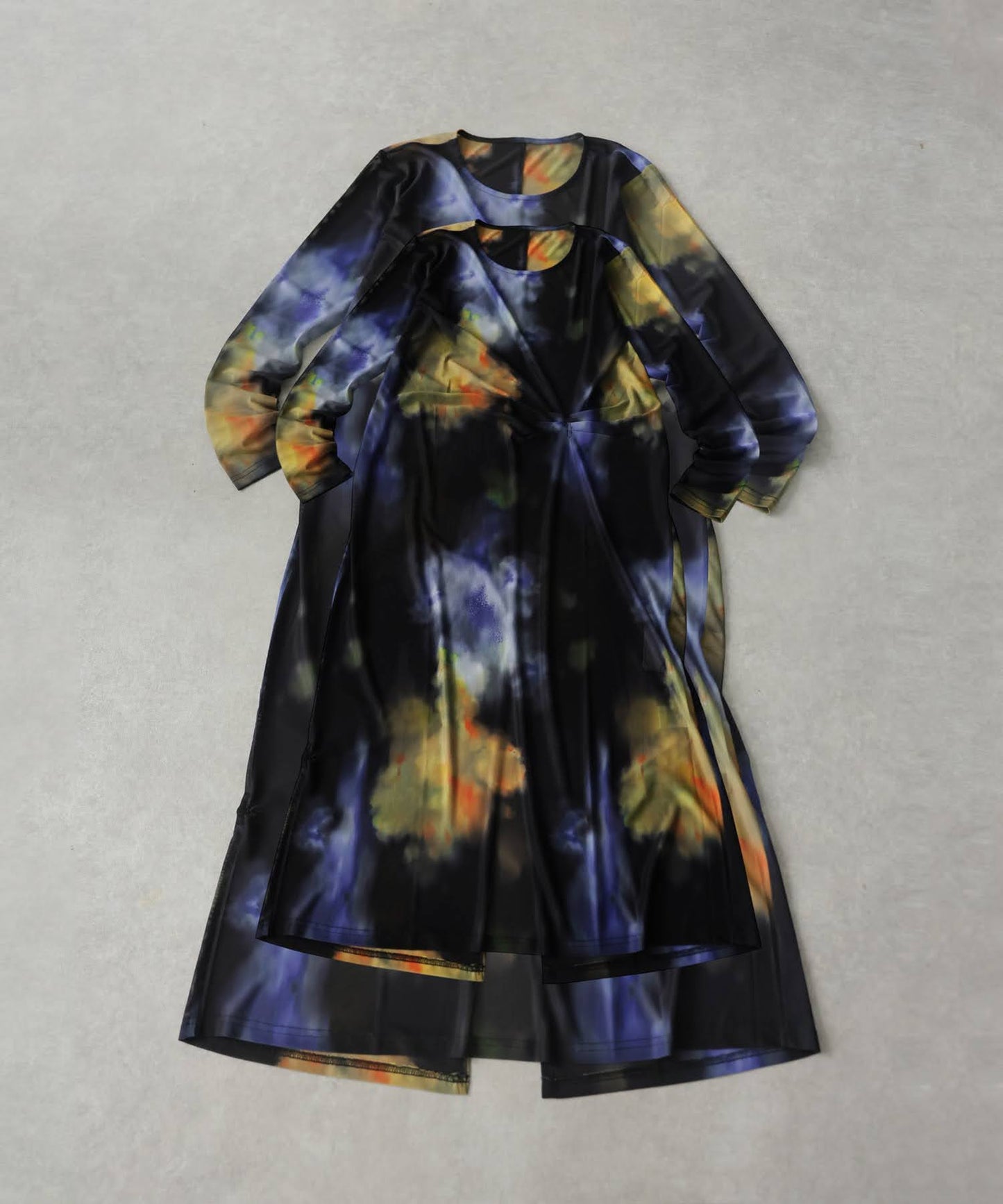 Sheer Art Print Dress Ladies