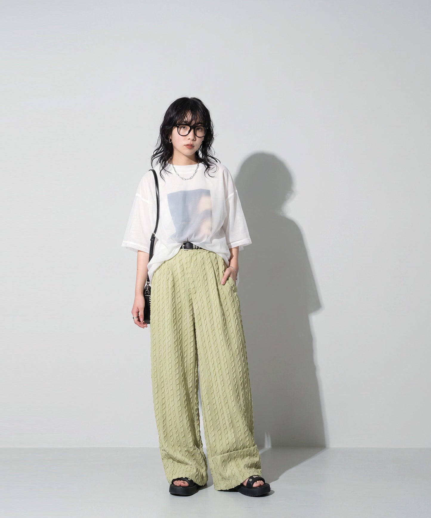 OWNth Sheer Photo Print Tulle T-Shirt Ladies