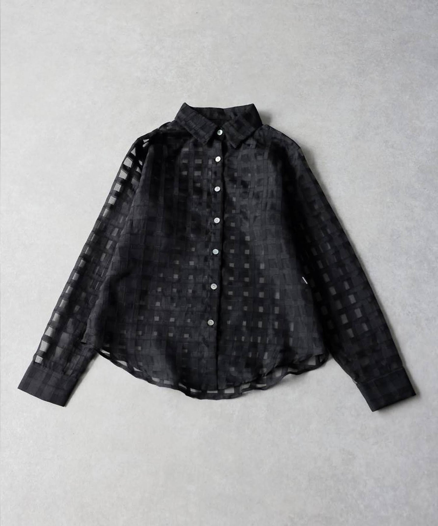 Checked Sheer Shirt Ladies